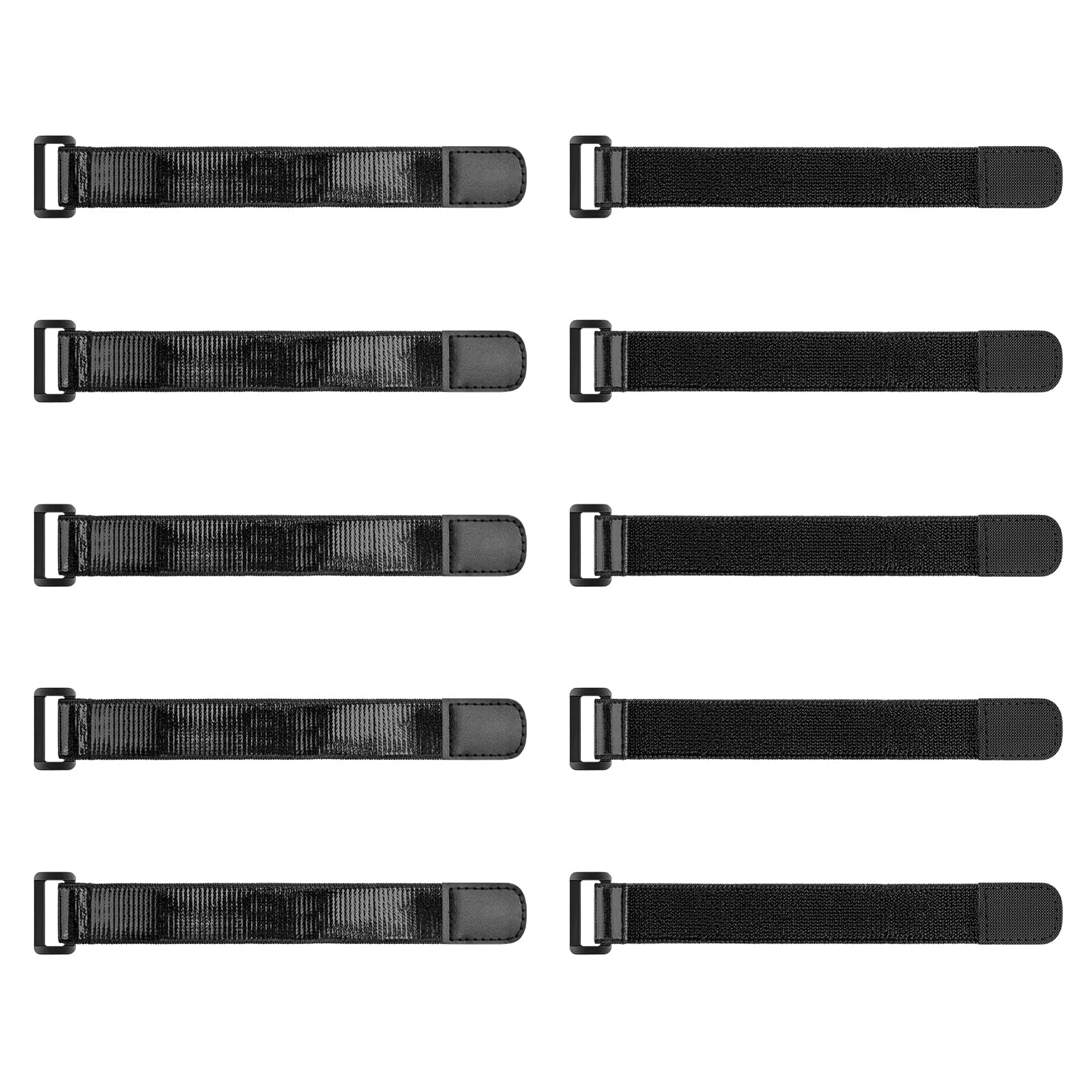 Elastic Cinch Straps with Anti-Slip Strips, 9’’ x 1.2’’ (10 Pack) Heavy Duty Multipurpose Hook and Loop Straps for Extension Cords, Cables, Ropes,Hoses, Bike,Pant Garters,Garage and Workshop