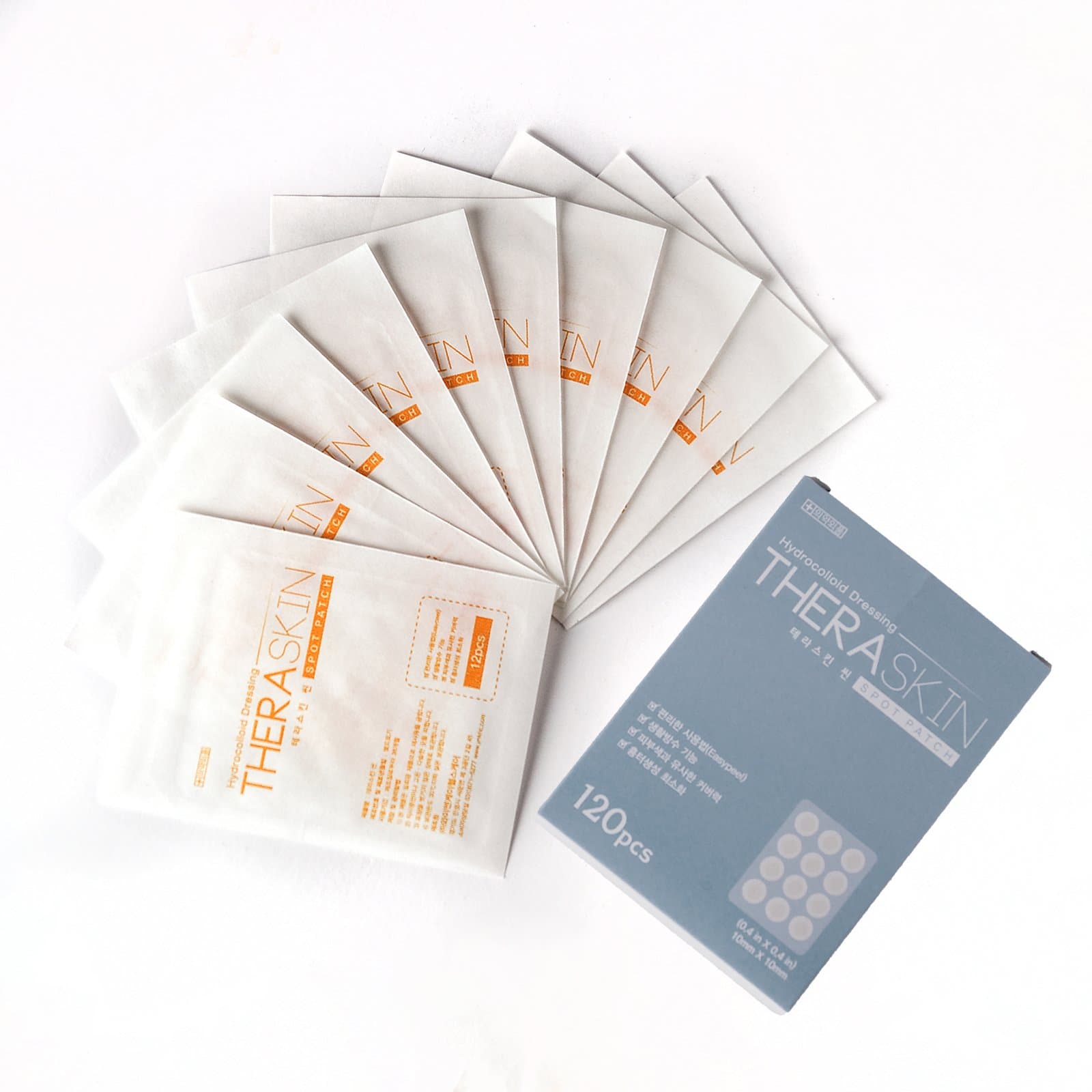 THERASKIN Thin Spot Patch (10mm, 120 Patches) - Thera Skin Hydrocolloid Spot Patch for Acne and Blemish