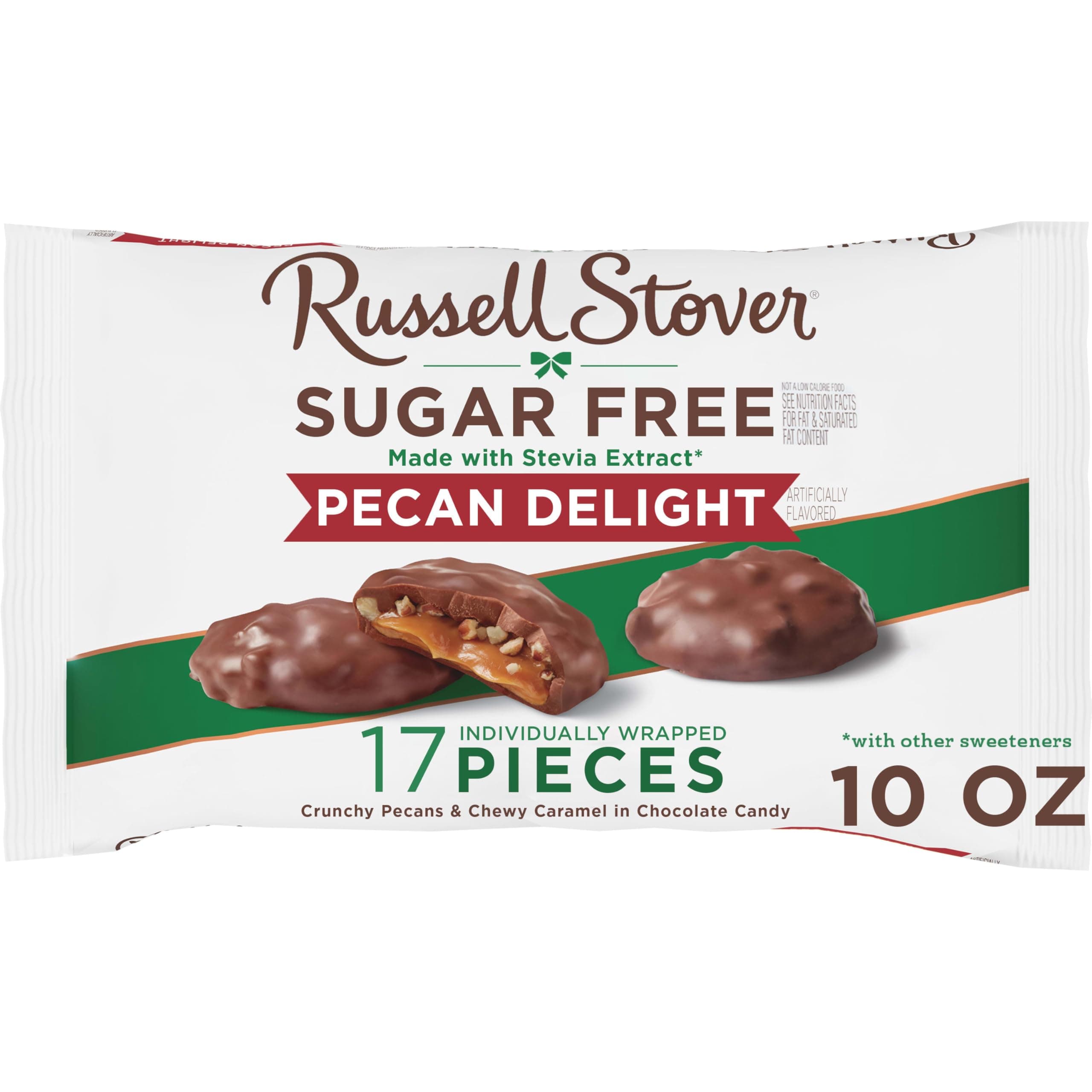 Russell Stover Sugar Free Pecan Delights with Stevia, 10 oz. Bag