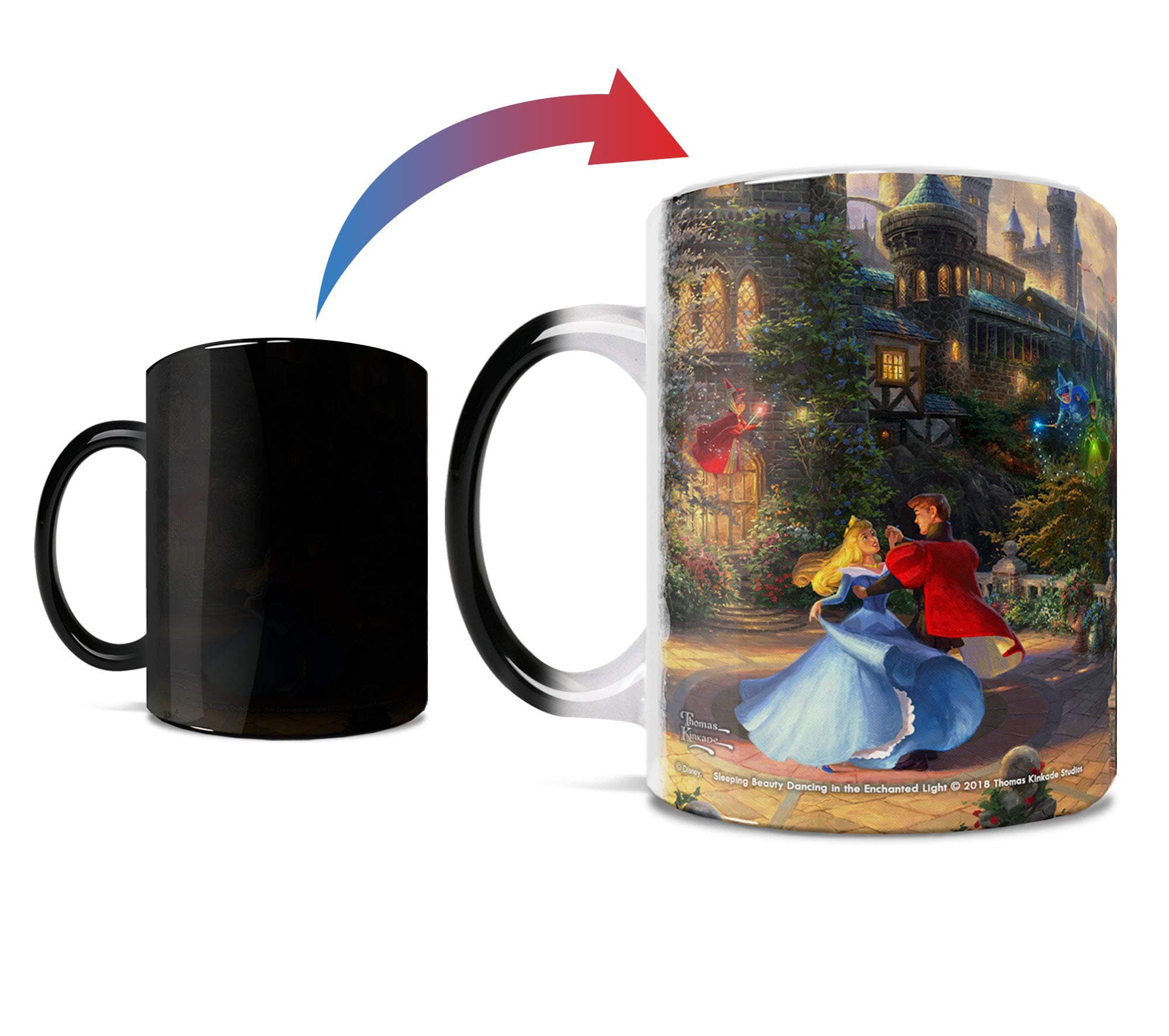 Disney - Sleeping Beauty - Dancing in the Enchanted Light – One 11 oz Color Changing Heat Sensitive Ceramic Mug – Image Revealed When HOT Liquid Is Added!