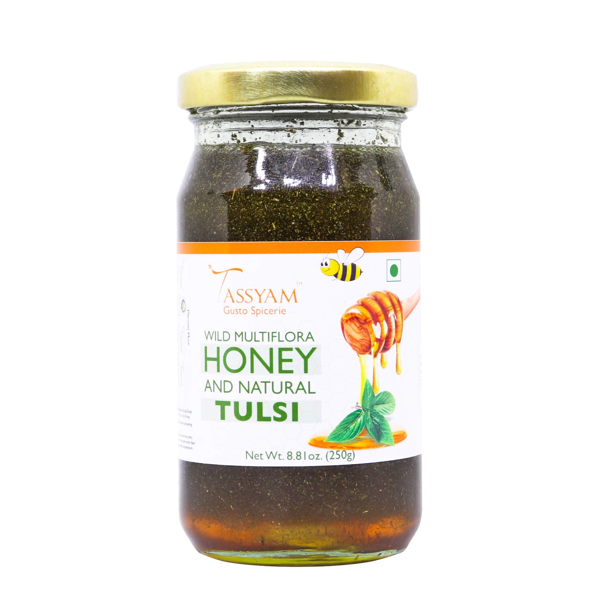 Tassyam Wild Honey with Natural Dried Tulsi 250g | All Natural & Pure