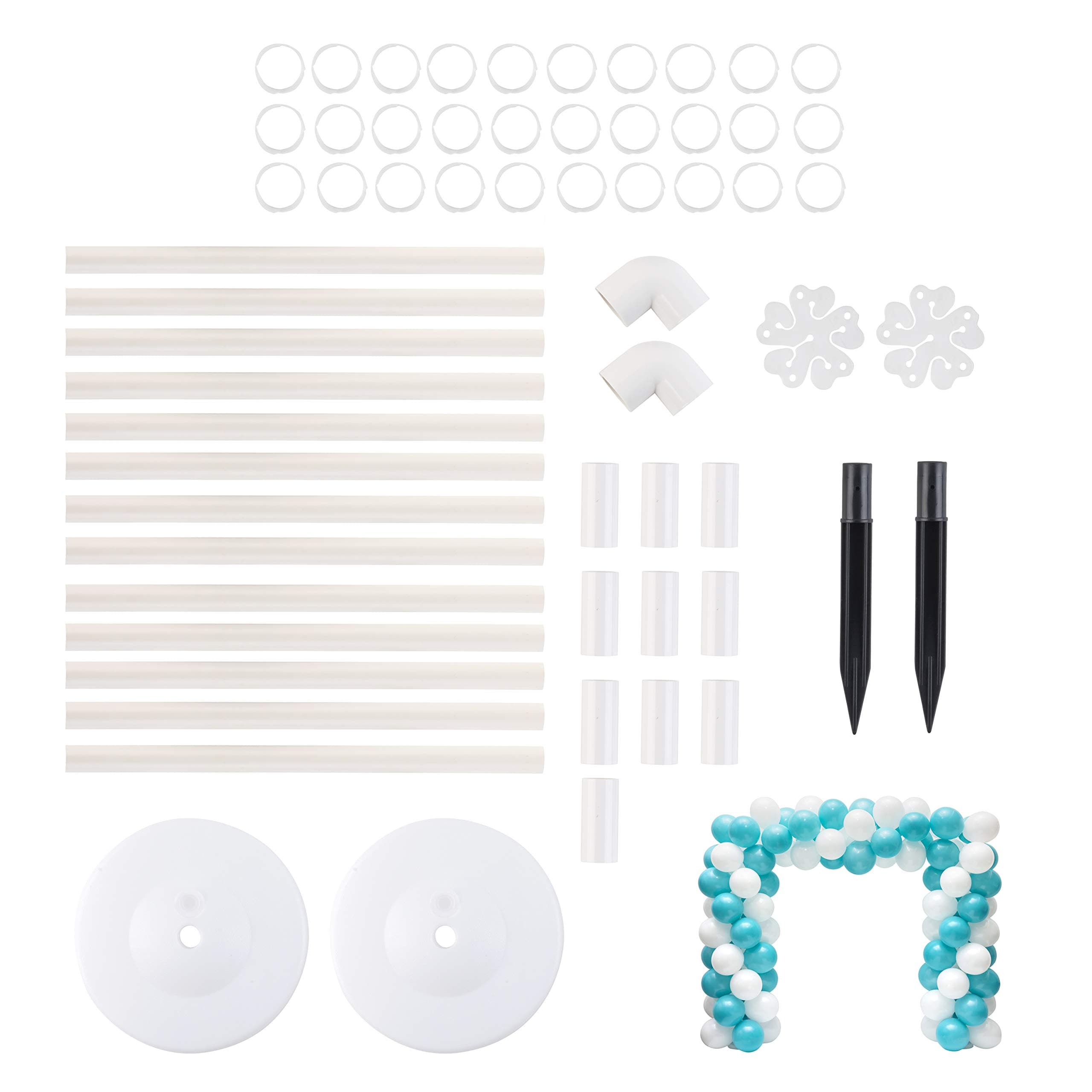 Balloon Arch Column 2-in-1 Kit, Adjustable 6.6 Feet Height Stands or Arch, Reusable and Sturdy for Indoor & Outdoor Use Party Decorations