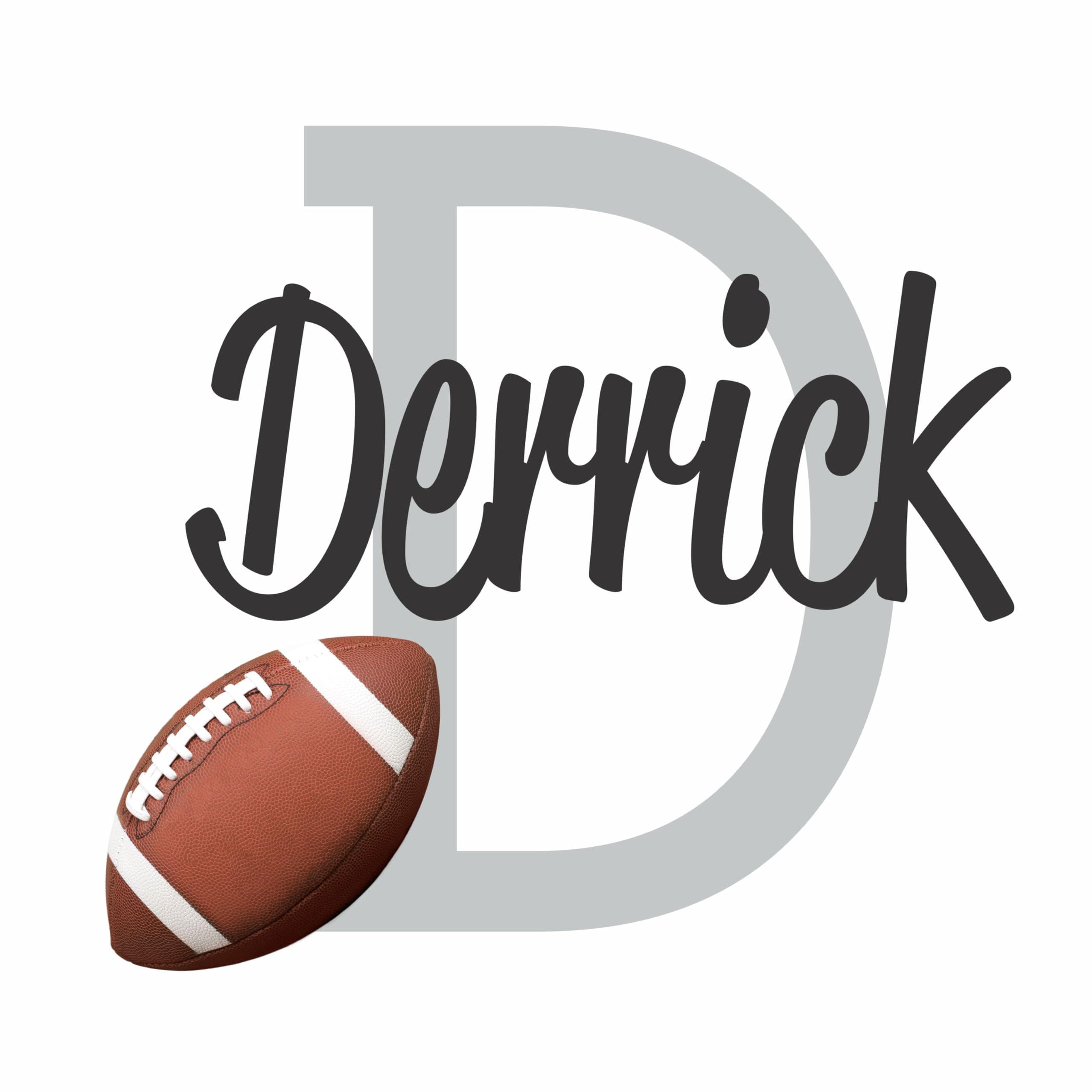 Custom Name Football Personalized Wall Decal - Boys Girls Personalized Name Football Sports Wall Sticker - Custom Name Sign - Custom Name Stencil Monogram - Room Wall Decor …