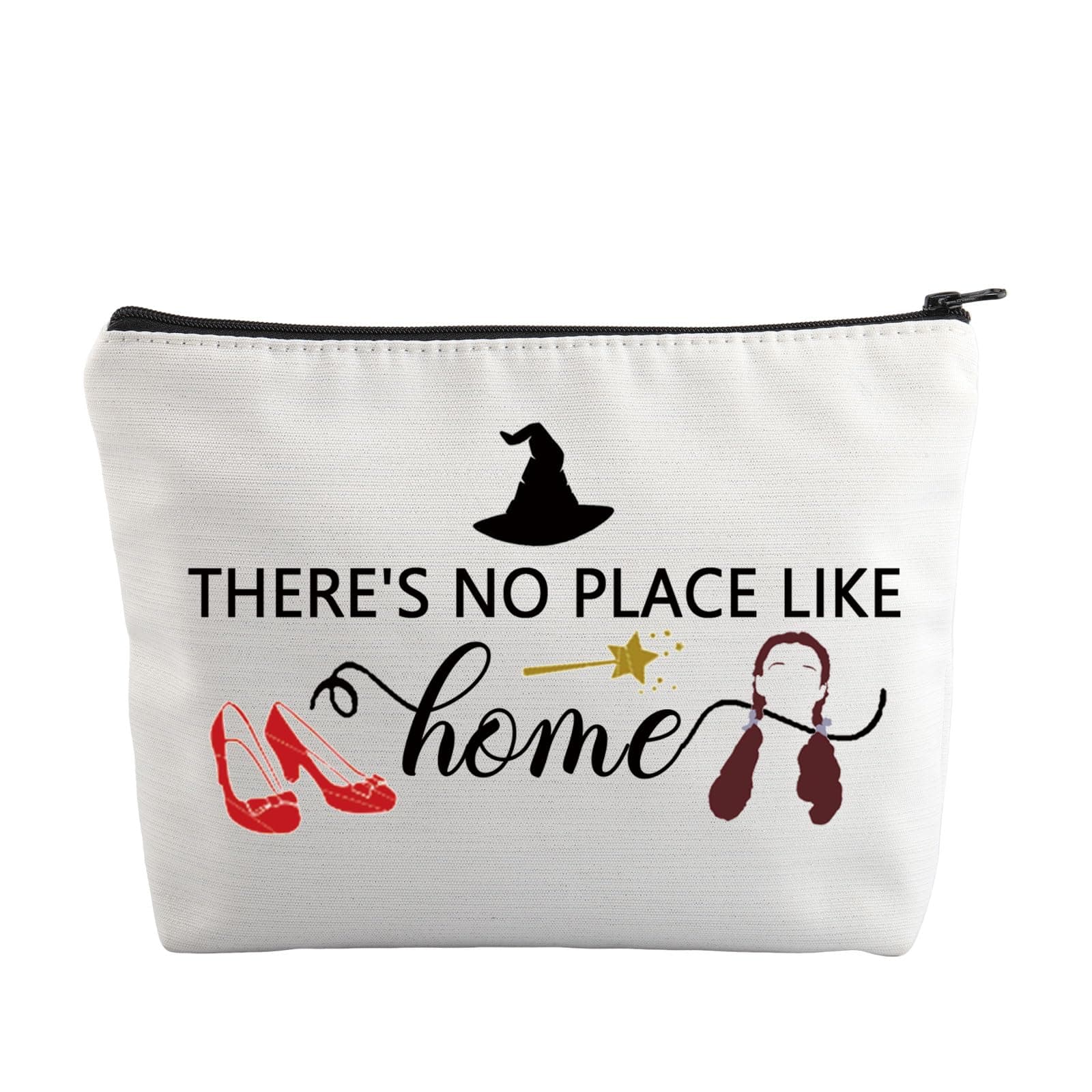 FUSTMW Wizard Oz Gifts There's No Place Like Home Makeup Cosmetic Bag Wizard Fans Gifts for Movie Lovers Travel Toiletry Bag (wizard bag)