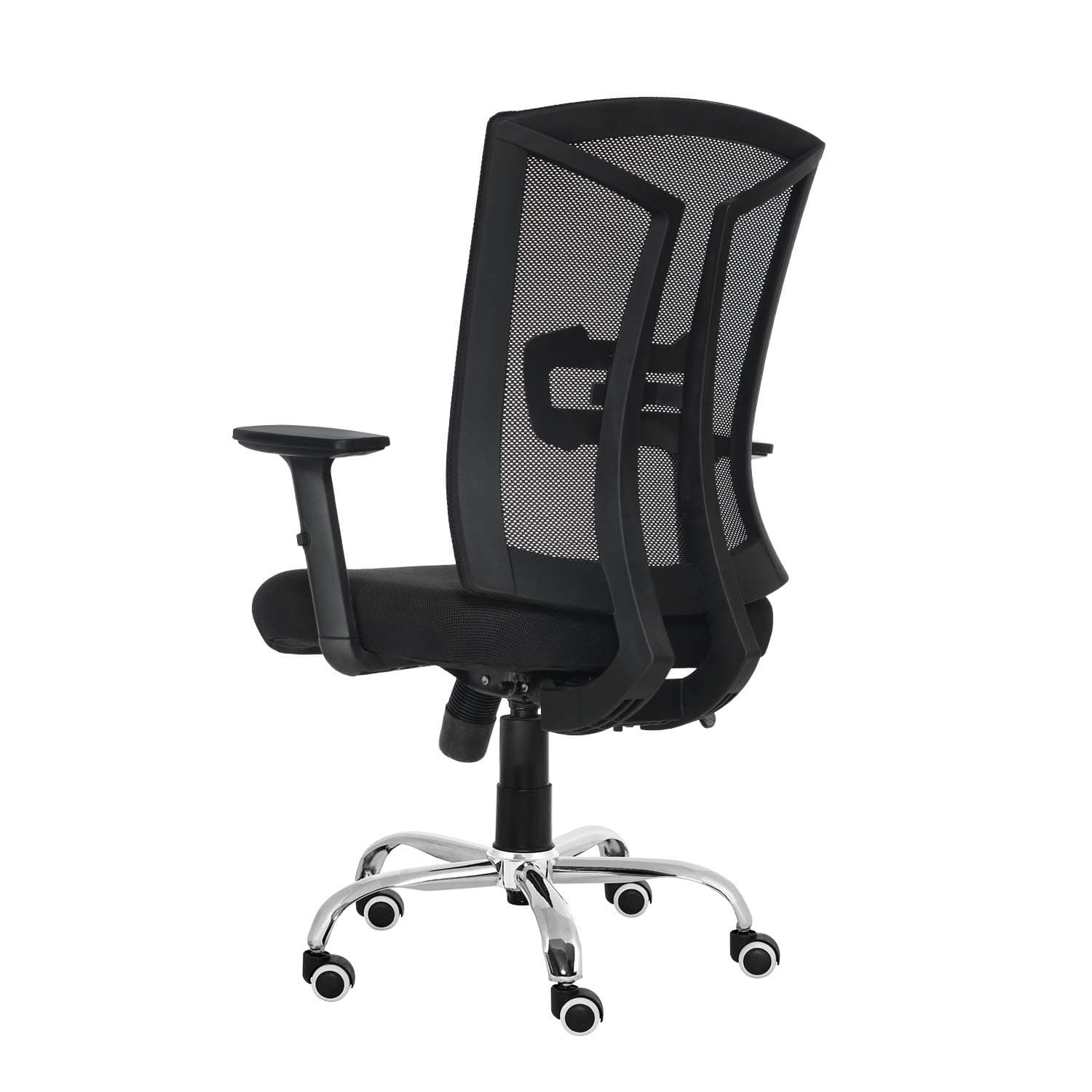 Da URBAN® Topsky Mid-Back Revolving Mesh Ergonomic Chair for Home & Office with Tilt Lock Mechanism, Armrest & High Comfort Seating (Black)