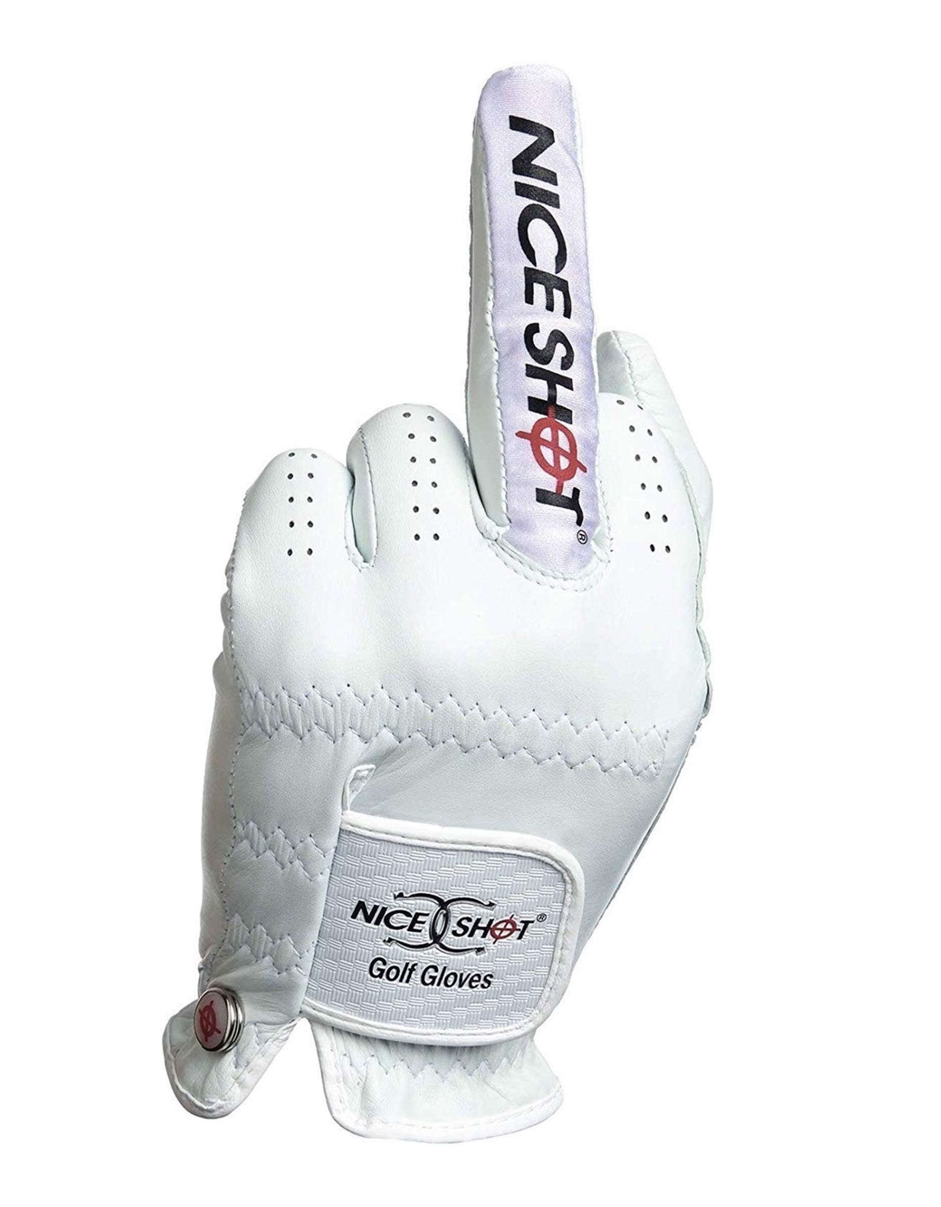 Nice Shot "The Bird Cabretta Leather Golf Glove Women's White | Premium & Genuine AAA Cabretta Leather