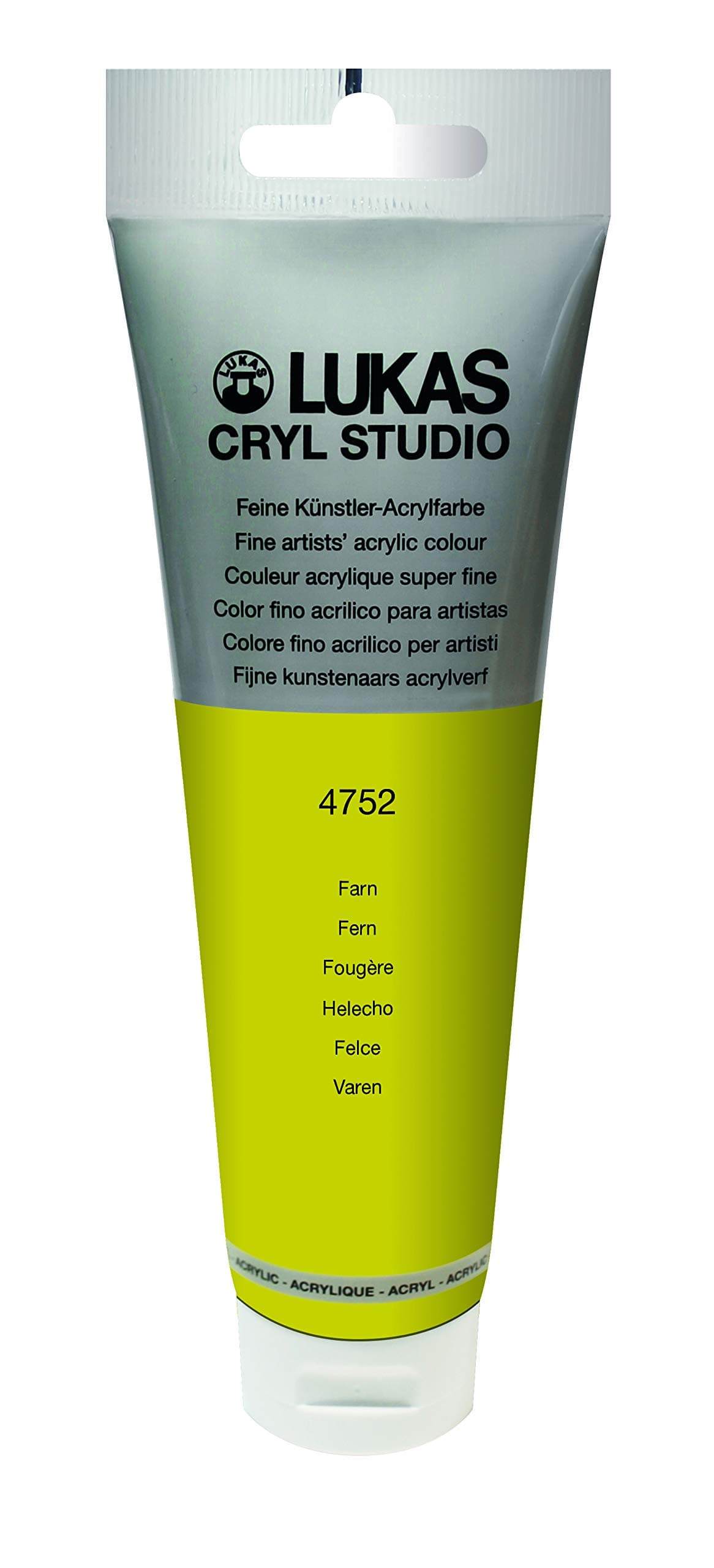 - CRYL Studio Artist Acrylic Paint, Fern, 125 ml Tube - High Pigment Acrylic Paints for Canvas Painting, Large Scale Works - Medium-Viscosity, Water-Mixable, Fast Drying