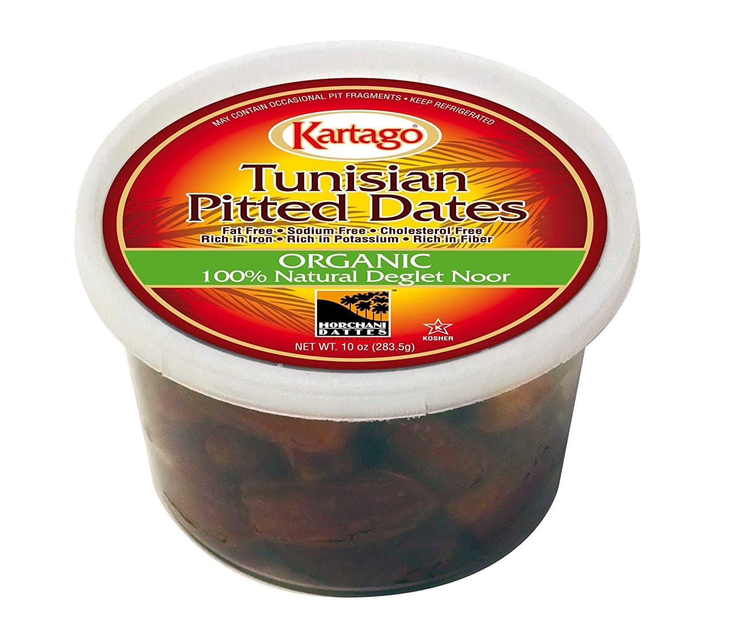 Tunisian Pitted Dates, USDA Organic, Natural Deglet Noor, 10 oz, Pack of 4