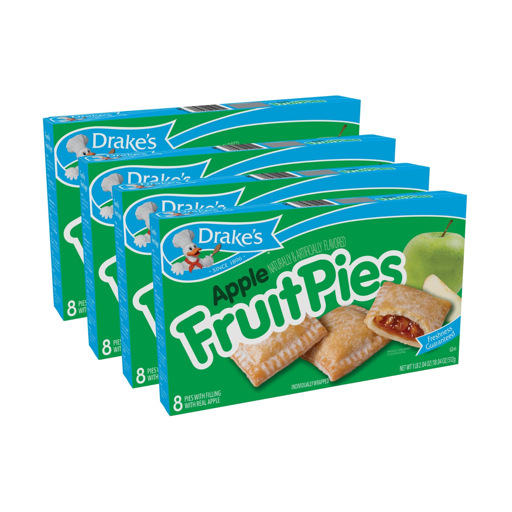 Fruit Pies 32 Individually Wrapped Pies Apple, 4 Ounce