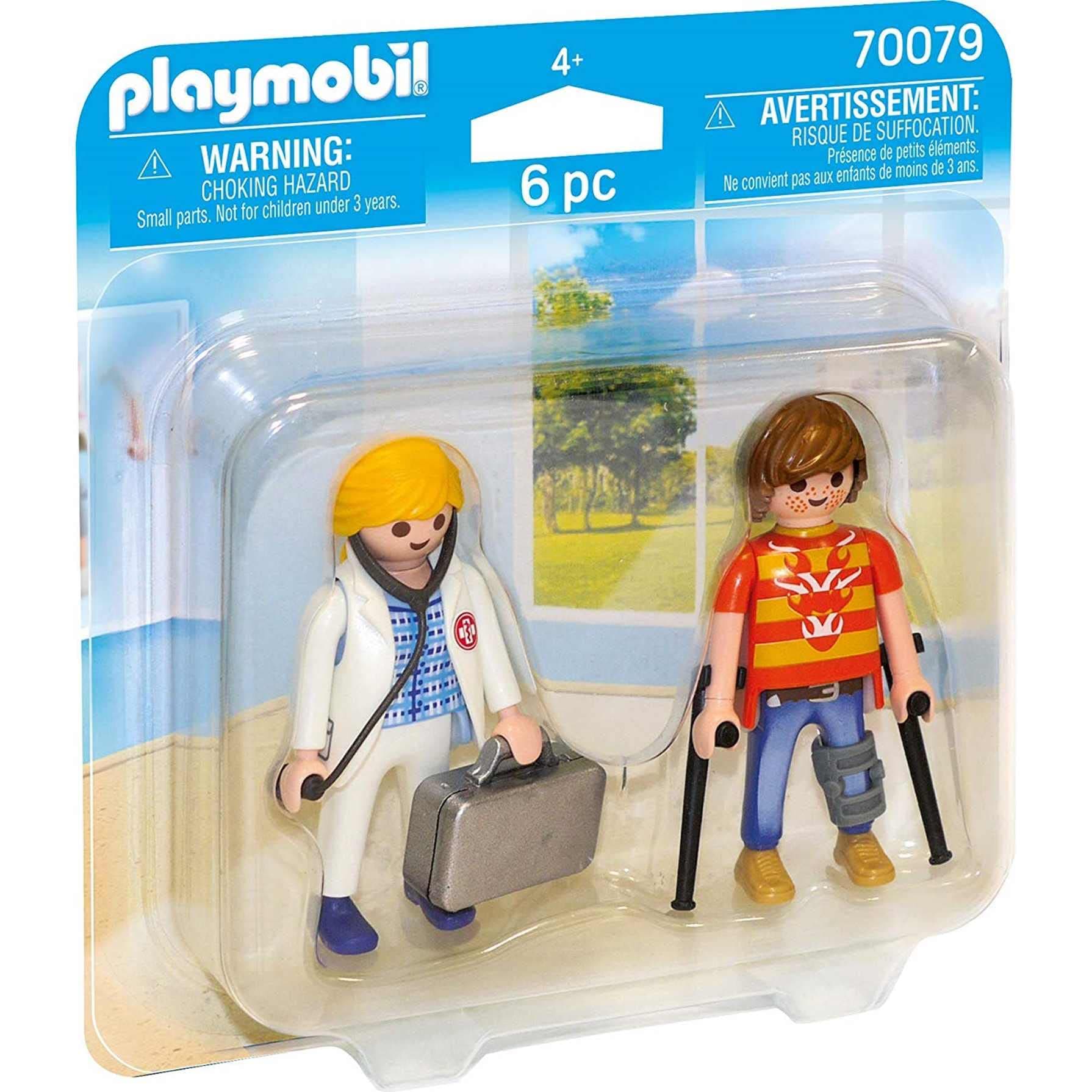 Playmobil 70079 Doctor and Patient Duo Pack, Fun Imaginative Role-Play, PlaySets Suitable for Children Ages 4+