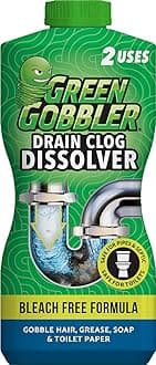 Green Gobbler Drain Clog Dissolver, Drain Opener-Cleaner,Toilet Clog Remover, 31 oz