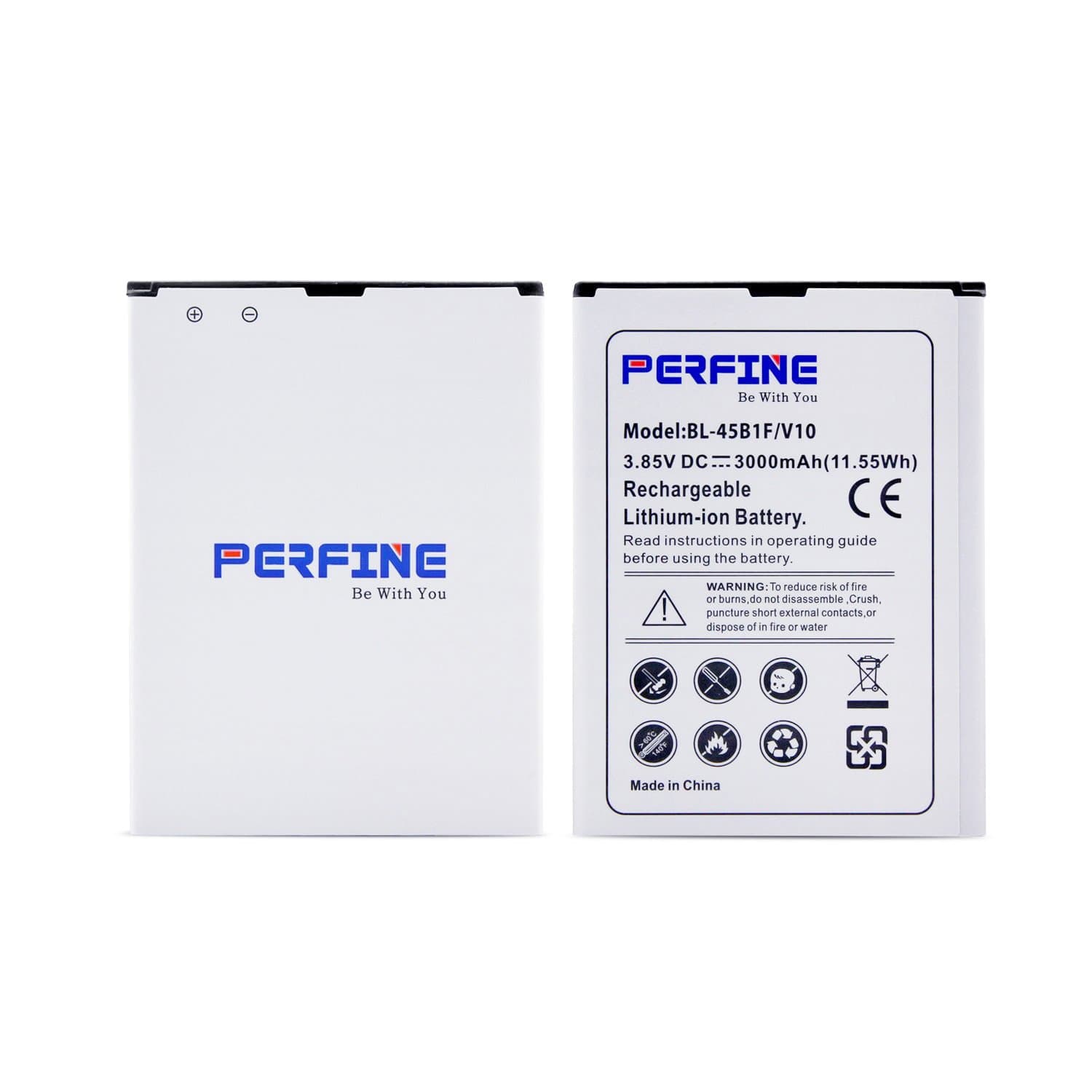 Perfine Perfectly compatible LG V10 Perfine [3000mAh] Replacement for BL-45B1F LG V10 H960 / F600 / H900 / H901 / H911 / VS990 / H968/ Standard battery Built-in lithium ion battery