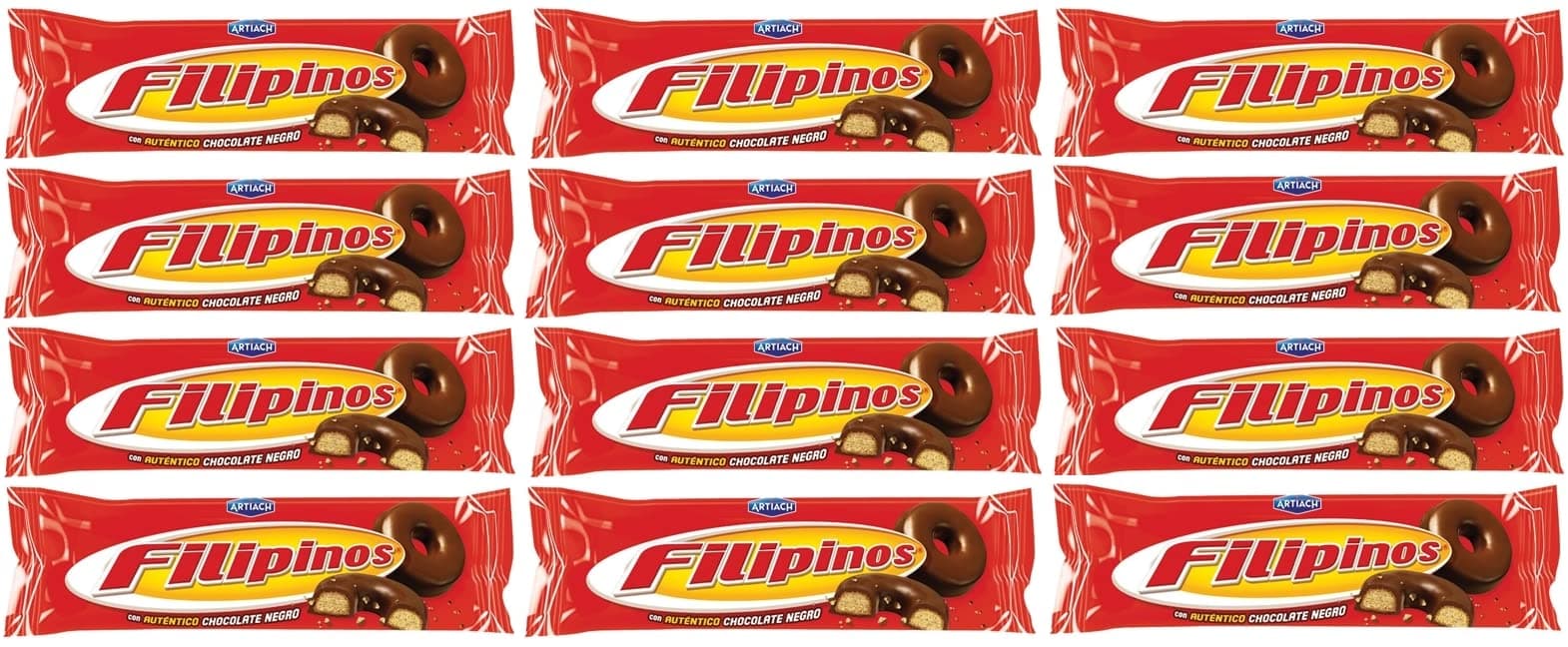 Filipinos Dark Chocolate Biscuits - 128g - Pack of 12