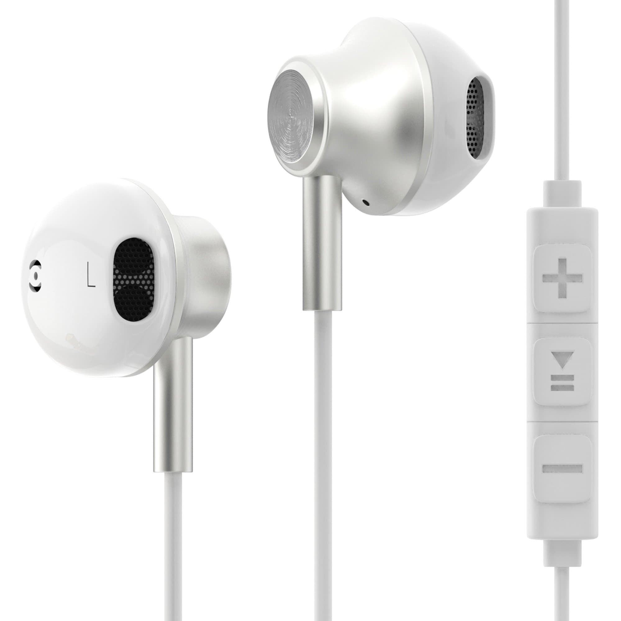 esorio® High End In-Ear Headphones for iOS and Android in white