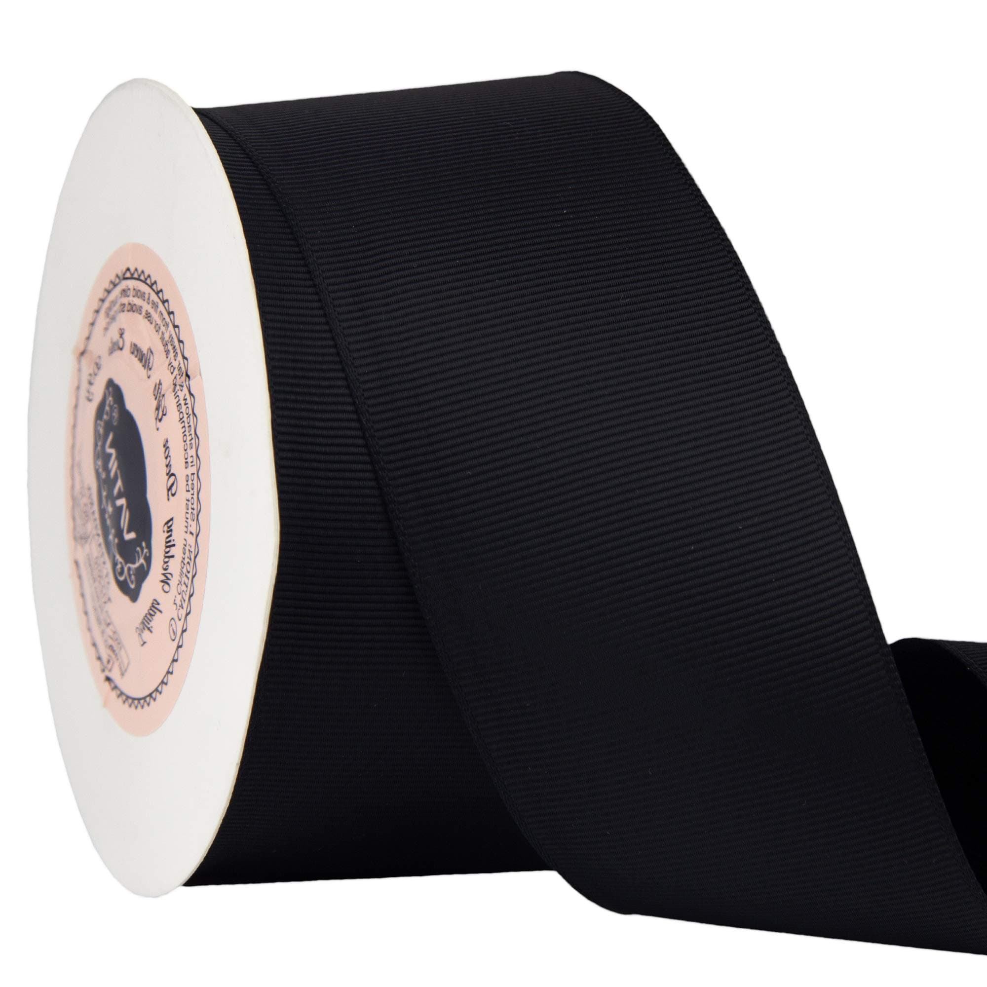 VATIN Black Grosgrain Ribbon, 2" x Continuous 25 Yards, Black Polyester Grosgrain Ribbon,Use for Bows DIY Hair Accessories, Gift Wrapping, Craft and Sewing