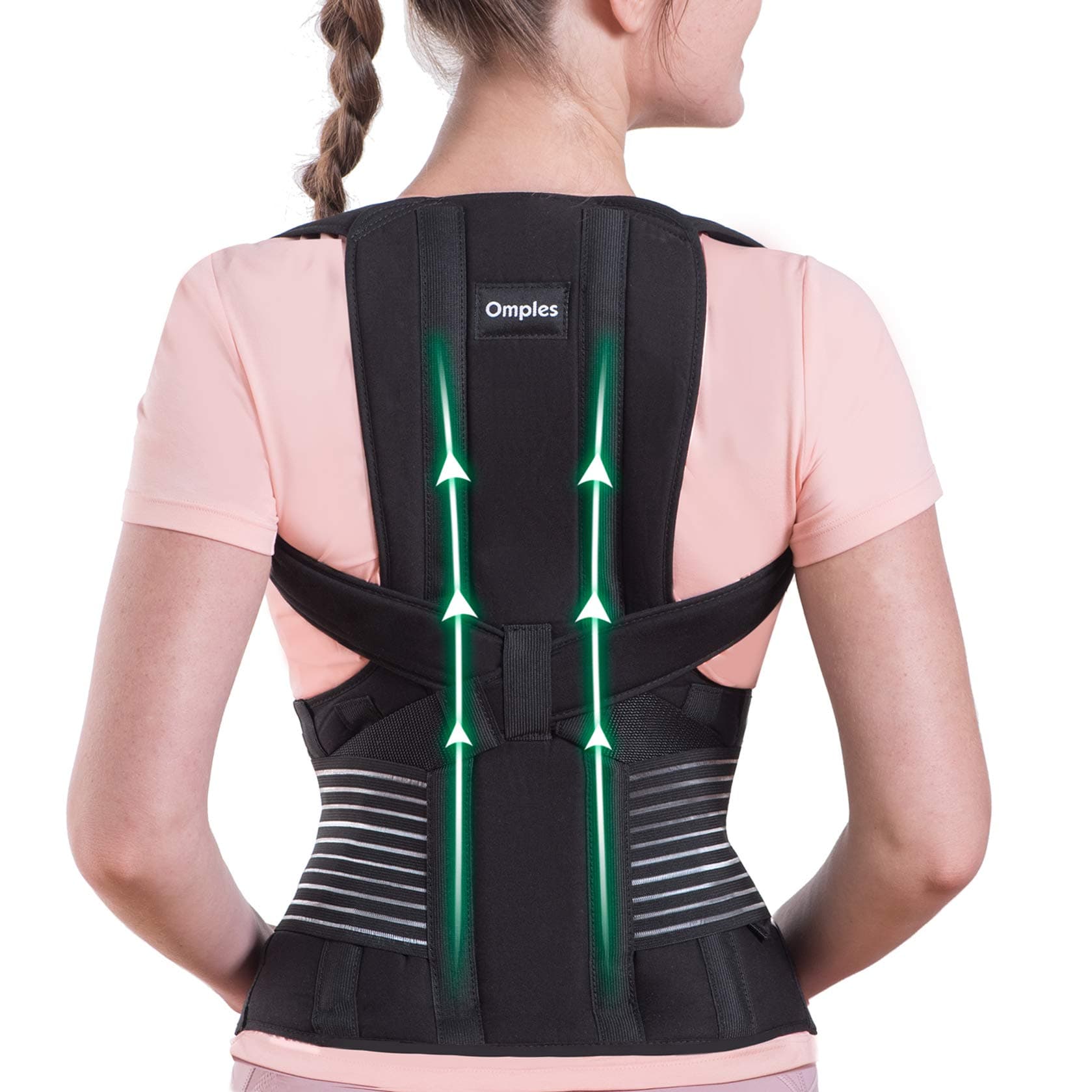 Posture Corrector for Women and Men Thoracic Back Brace Straightener Shoulder Upright Support Trainer for Body Correction and Neck Pain Relief, Small (waist 26-34 inch)