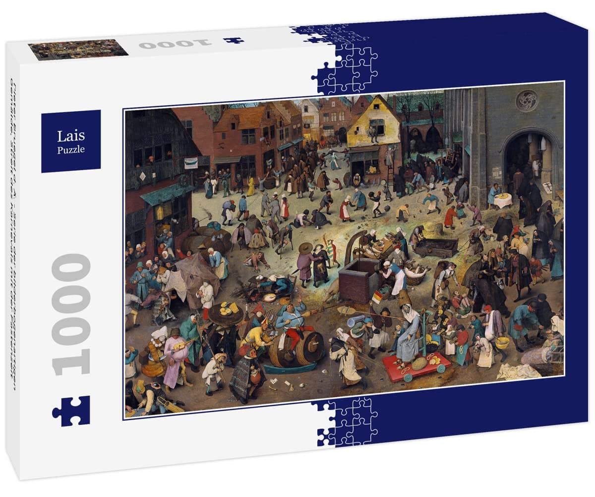 Lais Jigsaw Puzzle Pieter Bruegel the Elder - Series of the Arched Paintings, The Battle of Carnival and Lent 1000 pieces