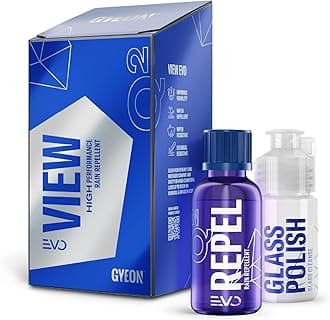 Q² View EVO - Rain Repellent Coating Kit for Windscreens & Hydrophobic Booster - Increases Visibility, Repels Water and Dirt, Lasting Protection on Glass Surfaces - Car Cleaning Products, 20 ml