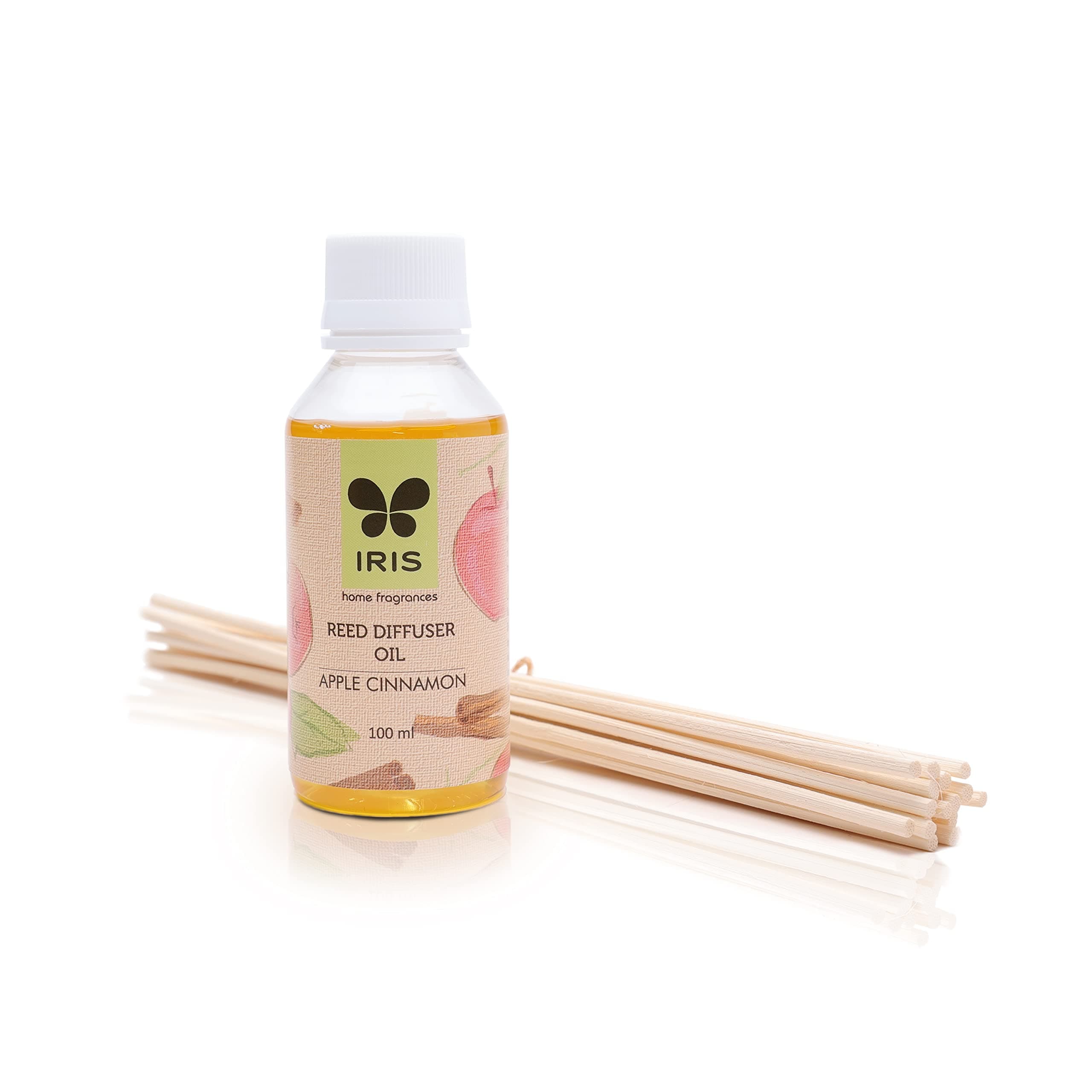 Home Fragrance Apple Cinnamon Reed Diffuser Refill, toxin-Free, Fine-Living Fragrance, Aromachology, Mood Enhancer, Made in India - 1 Unit of 100ml Fragrance Diffuser Oil.