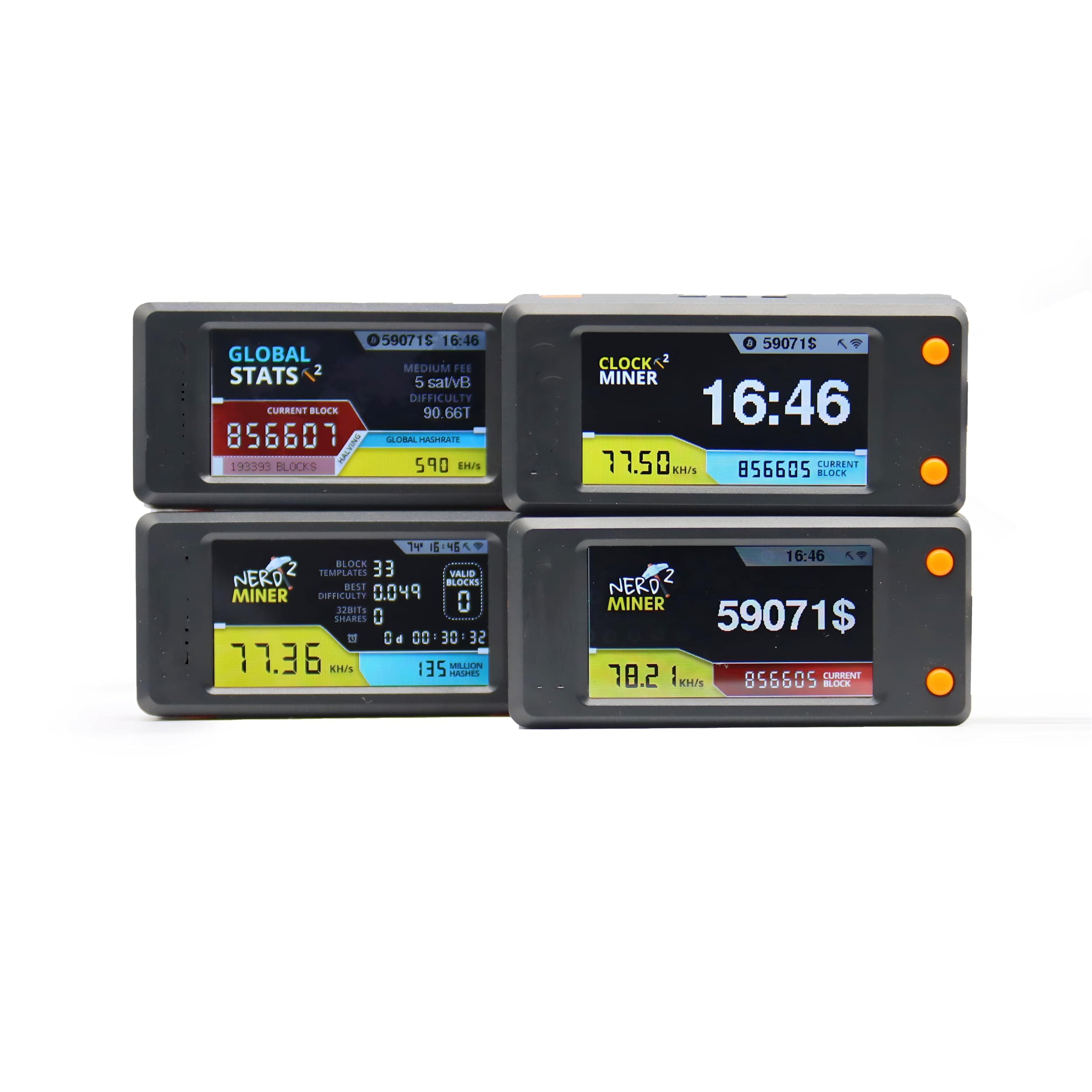 BTC Nerdminer V2 S3 T-Display 78KH/S HashRate Bitcoin Solo Mining Machine Crypto Asic Lottery Miner Nerd Miner with Latest Firmware Bitcoin Miner Win 3.125 BTC with Low Power Consumption