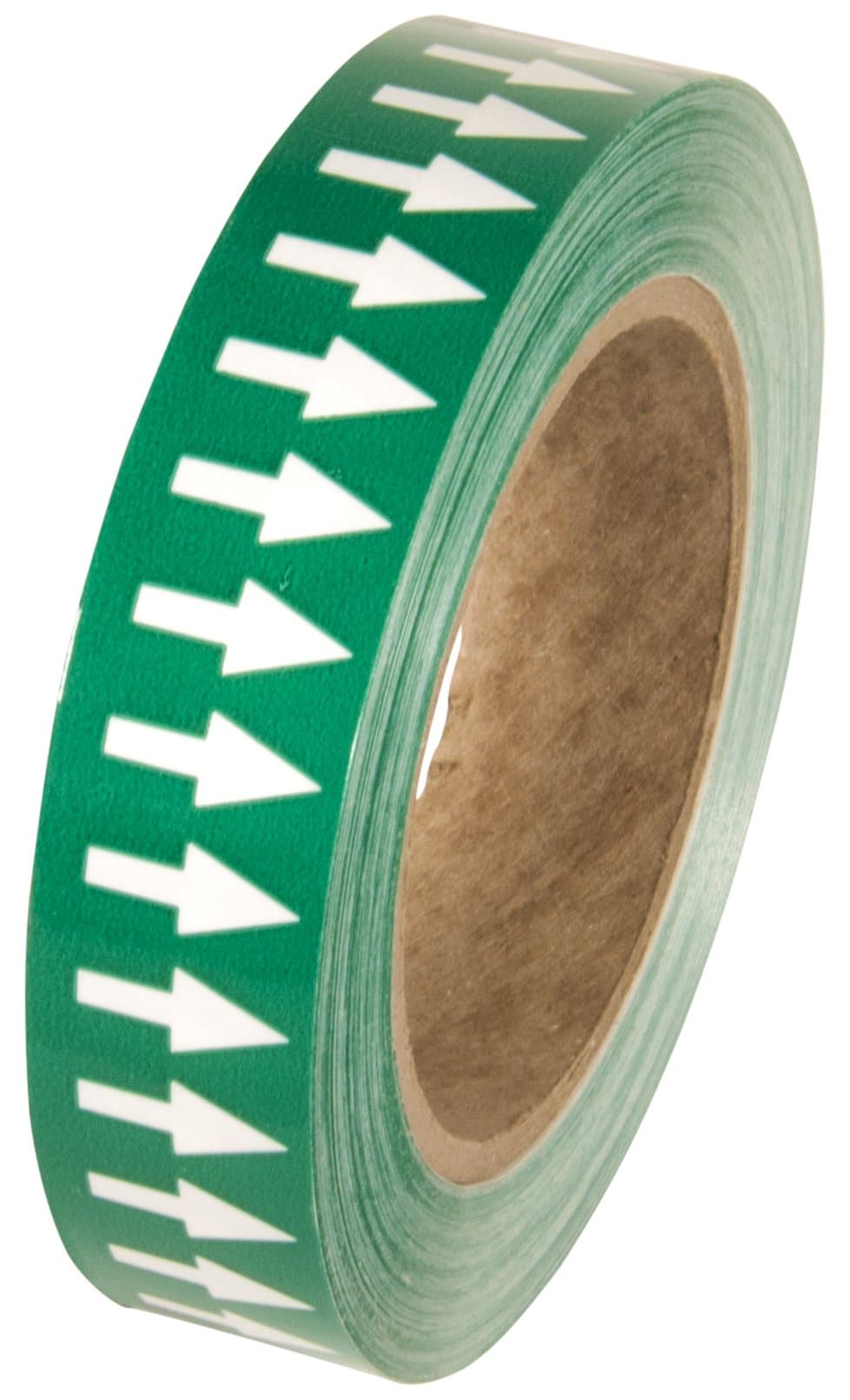 INCOM Manufacturing Directional Pipe Flow Arrow Adhesive Tape, Pipe Identification Marking, Removable Backing Liner, Green/White, 1 inch x 108 ft, PMA152