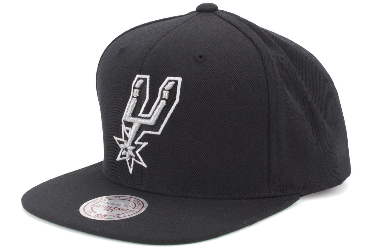San Antonio Spurs Mitchell and Ness NBA Solid Snapback Black