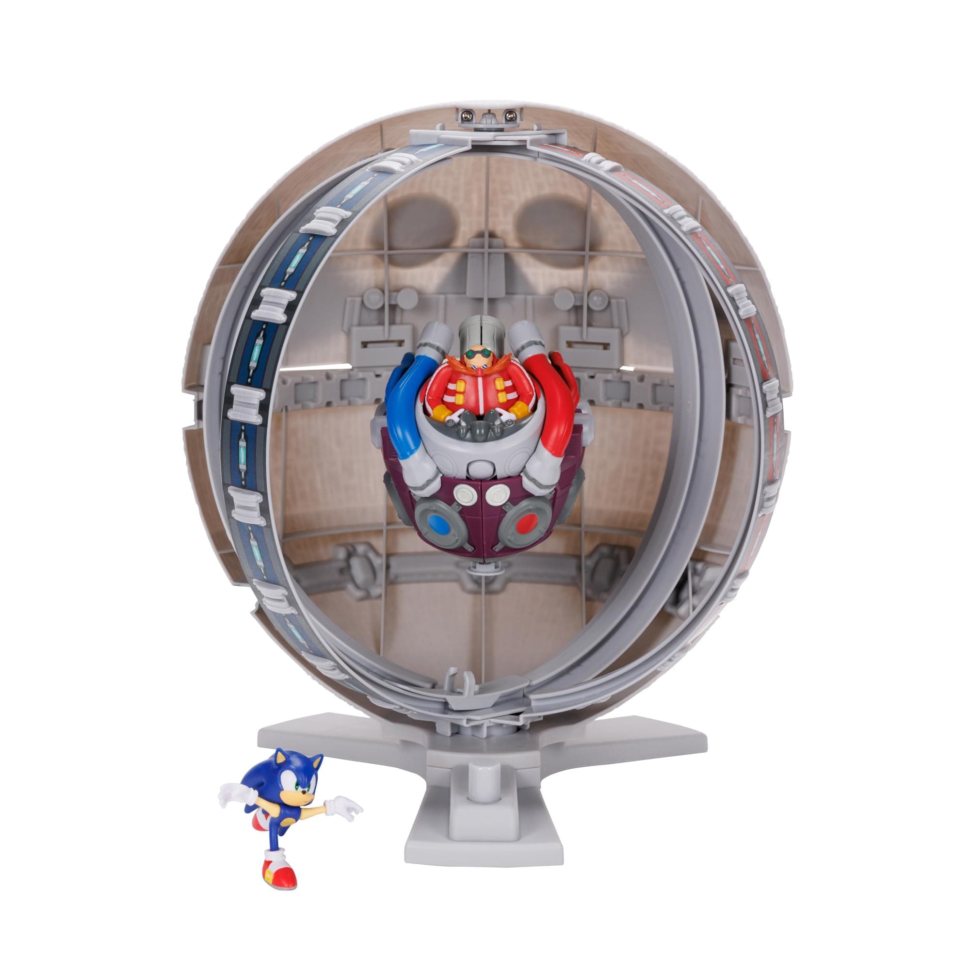 JAKKS Pacific Sonic the Hedgehog Death Egg Playset 12” Tall with 2.5-Inch Running-Styled Sonic Action Figure