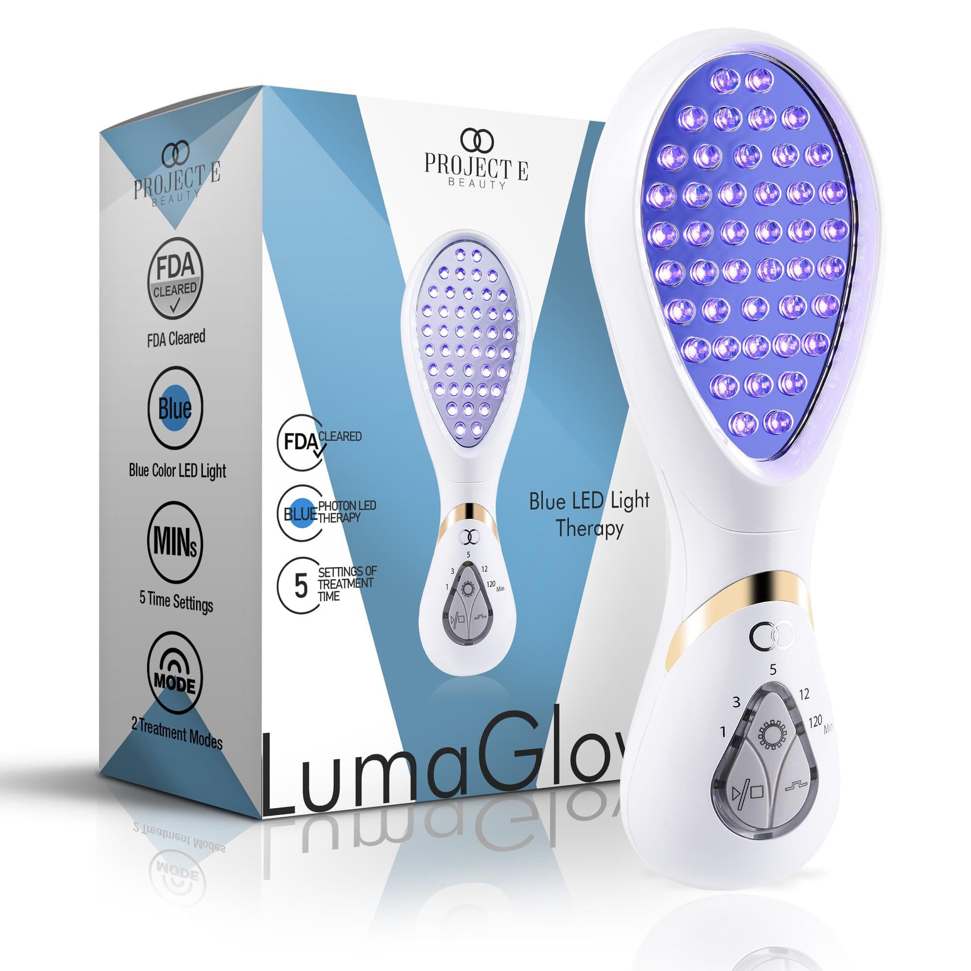 LumaGlow Blue LED Light Therapy | FDA Cleared Ultra Photon Light Scars Anti-inflammation Facial Beauty Daily Skin Care Device