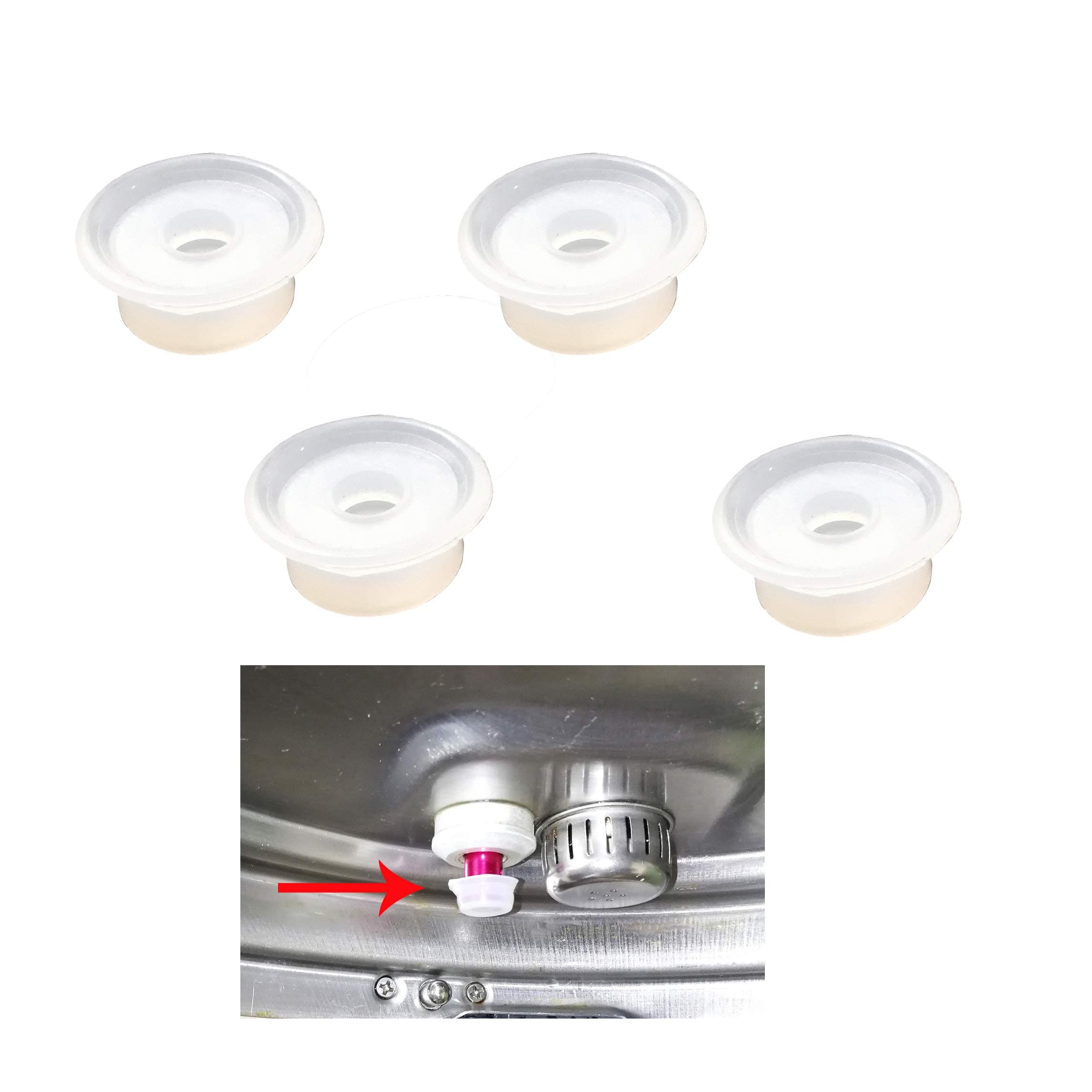 4 Pack Pressure Cooker Replacement Float Valve Gaskets for Instant Pot Duo, Duo Plus, Ultra, LUX 3, 8 Qt, Pressure Cooker Float Sealing Caps