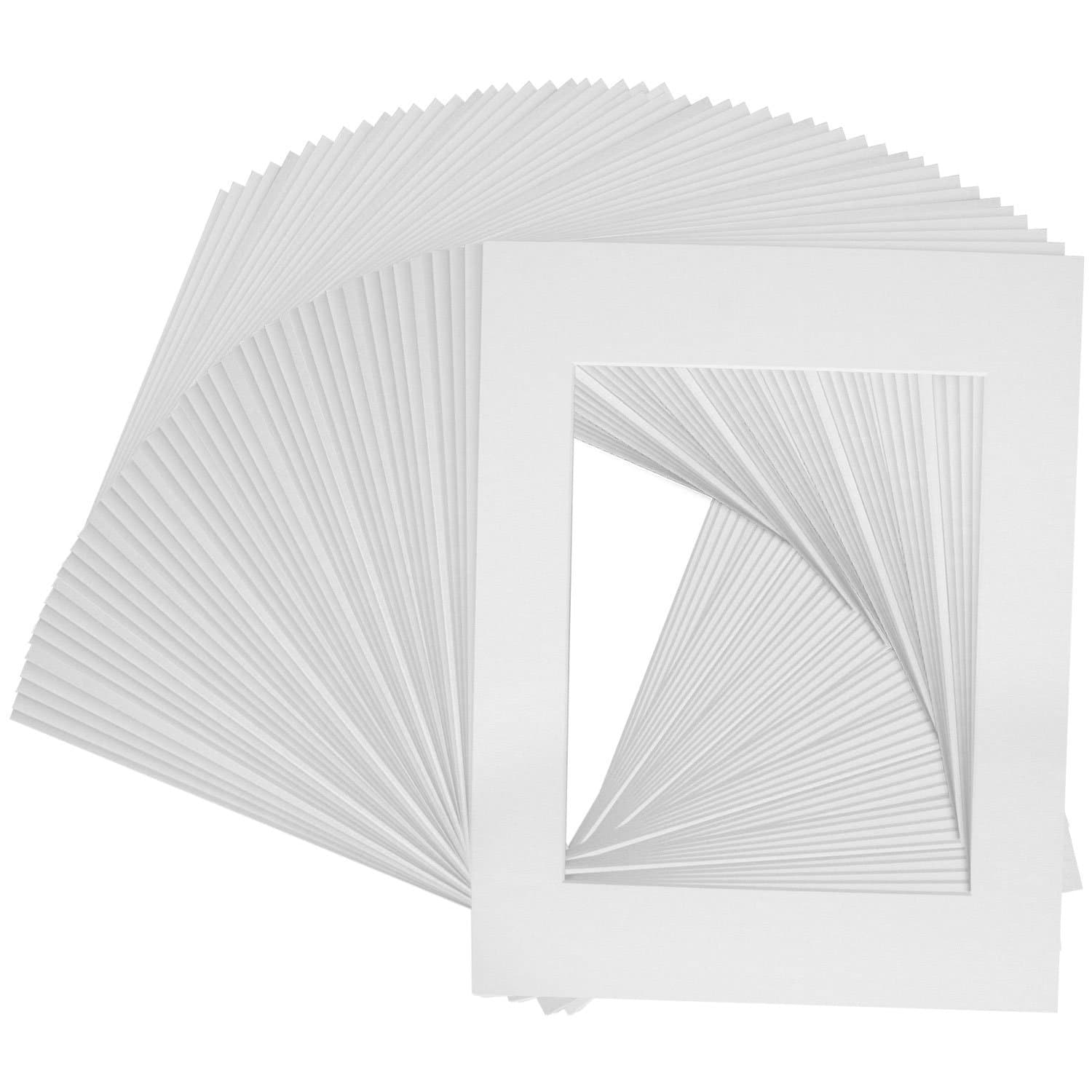 10 of 18x24 White Pre-Cut Acid-Free whitecore mat for 13x19 + Back+Bag