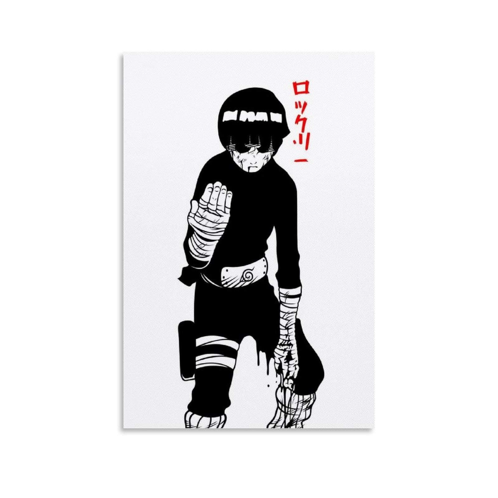 WEGWE Minimalist Anime Rock Lee Canvas Art Poster and Wall Art Picture Print Modern Family Bedroom Decor Posters 20x30inch(50x75cm), 20 x 30 inch