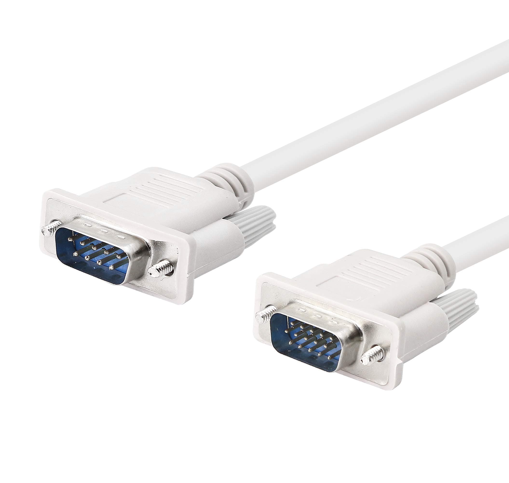 YACSEJAO DB9 to VGA Male to Male Cable 1.35M/4.4ft DB9 9 Pin Male to VGA Video 15 Pin Male RS232 Serial Port Cable for Computers, Printers, Scanners