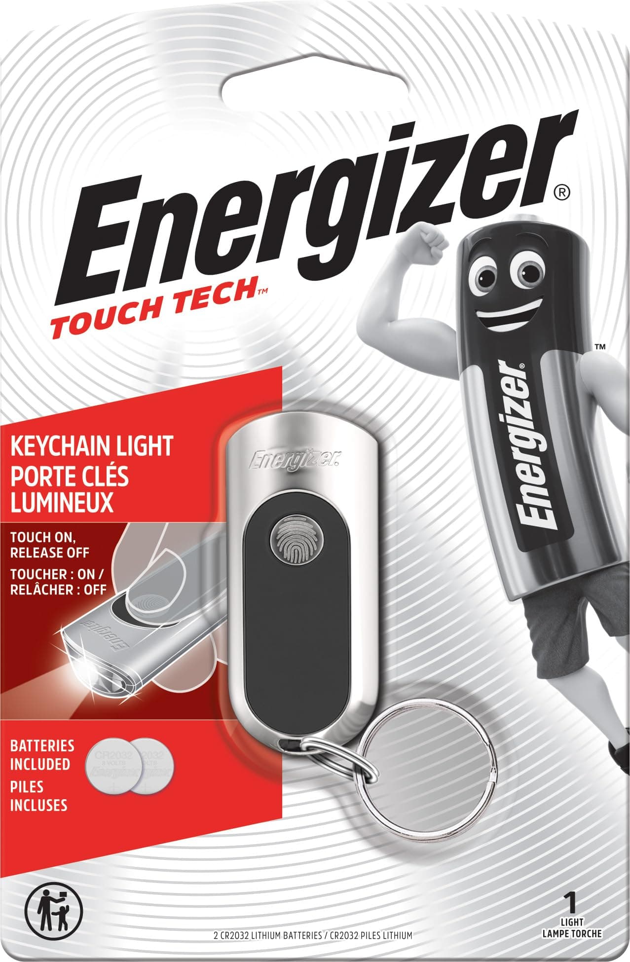 Energizer 2CR2032 Torch Key Ring E301371500 One Size