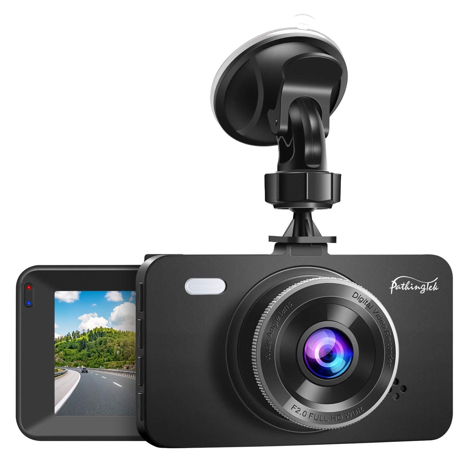 1080P Full HD Dash Camera for Cars, Pathinglek Front with 3" LCD Screen 170° Wide Angle, Recorder with WDR Night Vision, G-Sensor, Parking Monitor, Loop Recording, Motion Detection