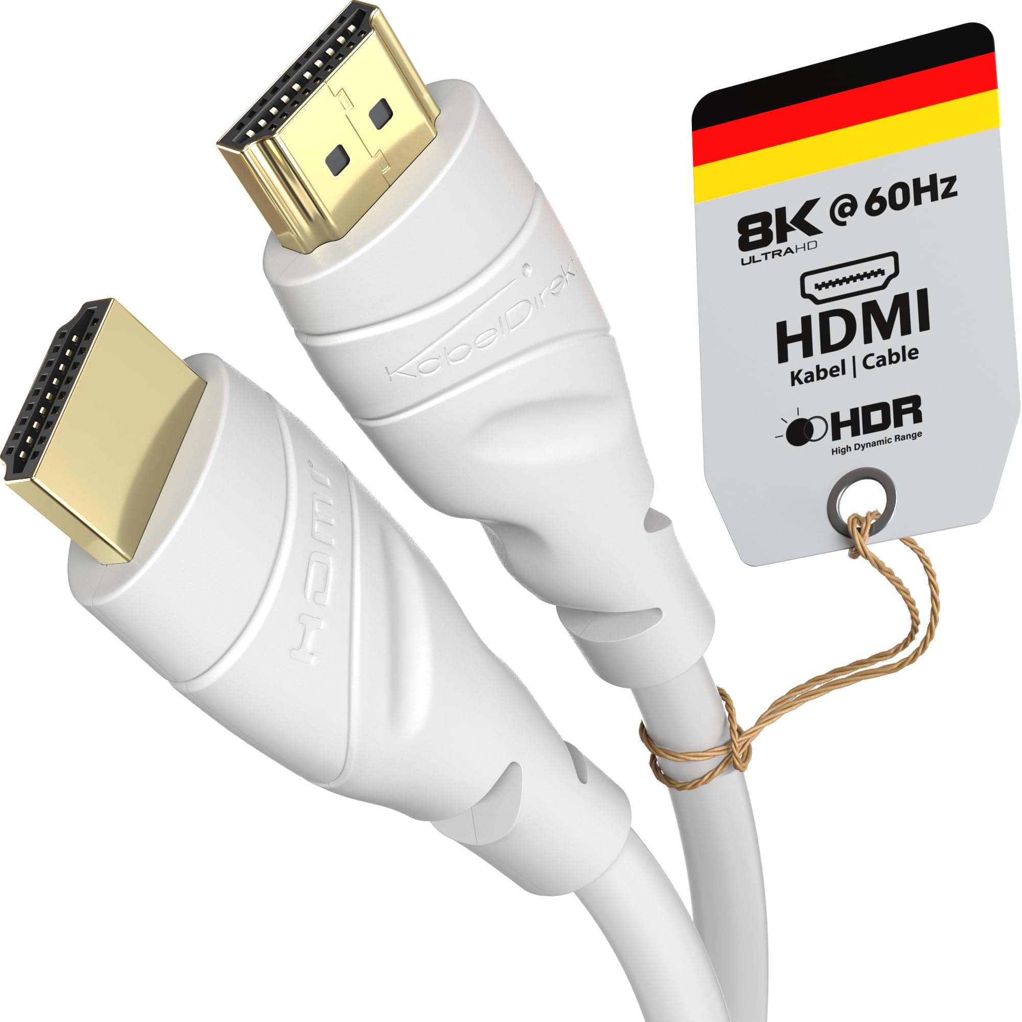– KabelDirekt – 5m HDMI cable 4K cord (HDMI to 4K@60Hz for stunning Ultra HD, High Speed with Ethernet, 2.0/1.4 Blu-ray/PS4/PS5/Xbox Series X/Switch, white)