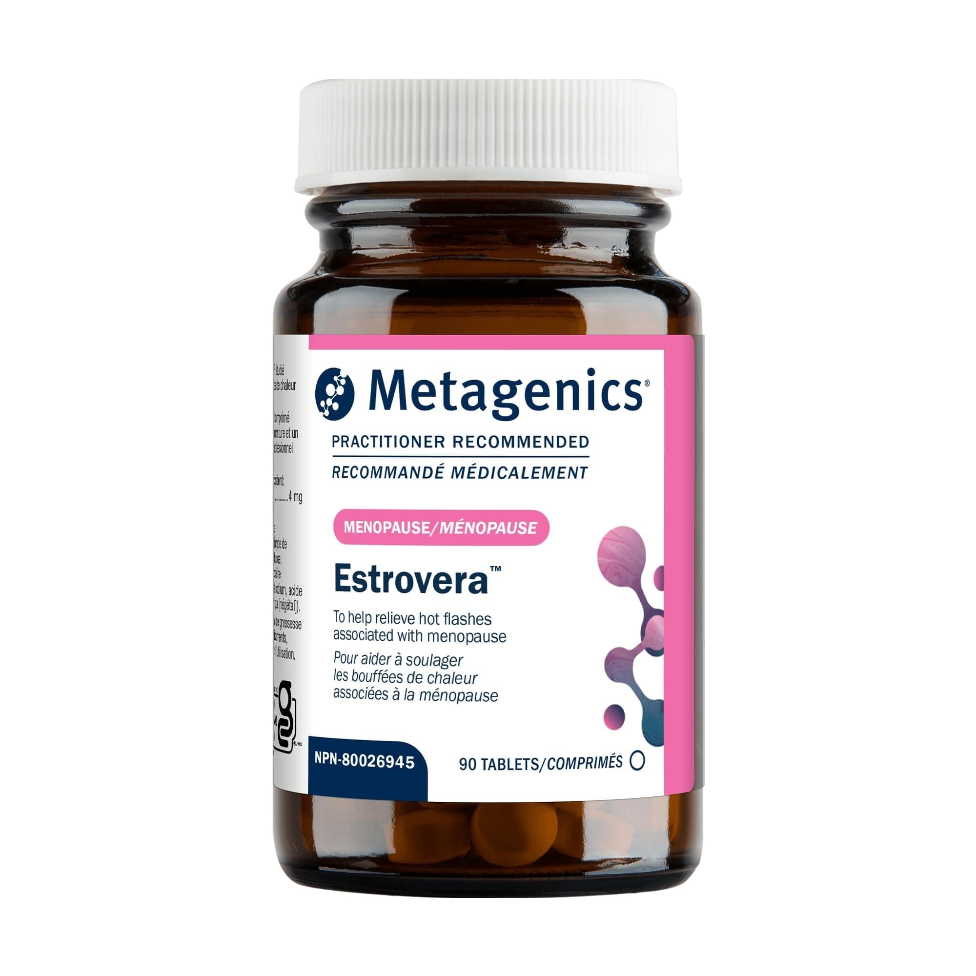 Metagenics Estrovera® – Plant-Derived Menopausal Hot Flash Relief*, 90 Servings