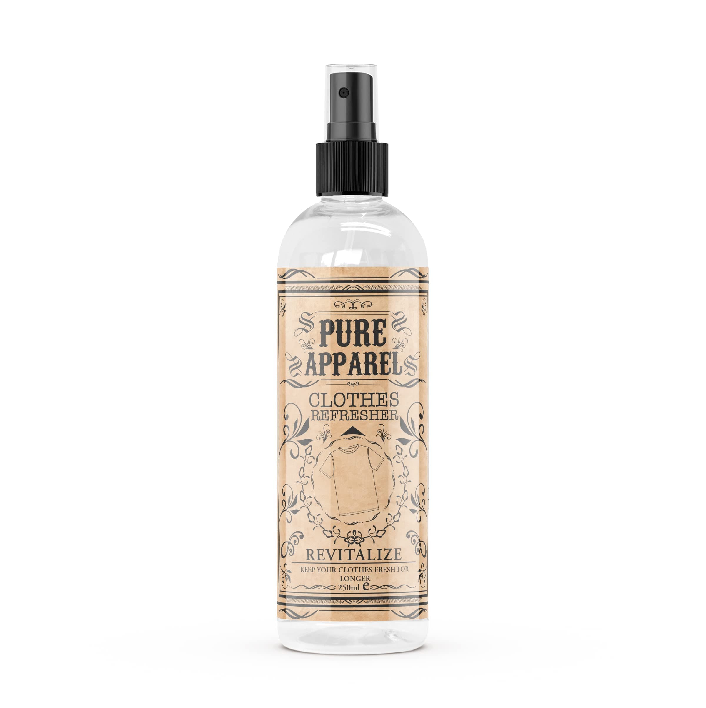 Pure Apparel - Clothes Refresher Spray | Fabric and Garment Reviver | Antibacterial Odour Eliminator Neutraliser | Fresh Cotton Fragrance - 250ml