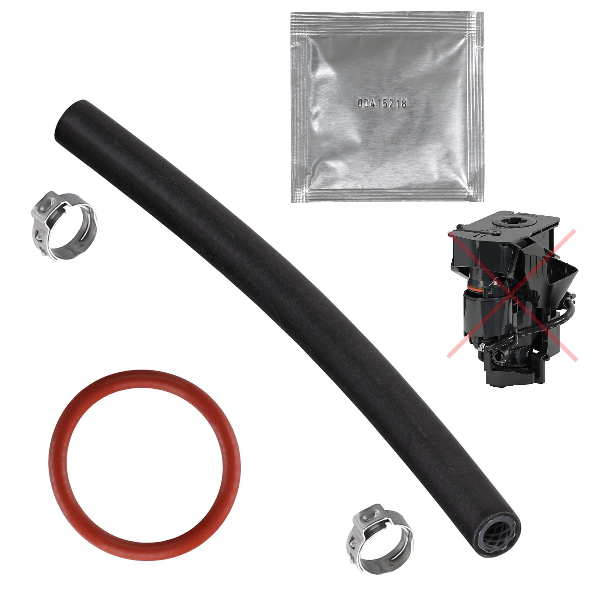 Gasket O-Ring Maintenance Kit Replacement Hose + 3 g Silicone Grease Compatible with Siemens EQ Series & Bosch EQ3 S100 S300 S500 VeroCup 100 300 EQ9 S300 S500 S700 S900 to Brewing Group Set 46