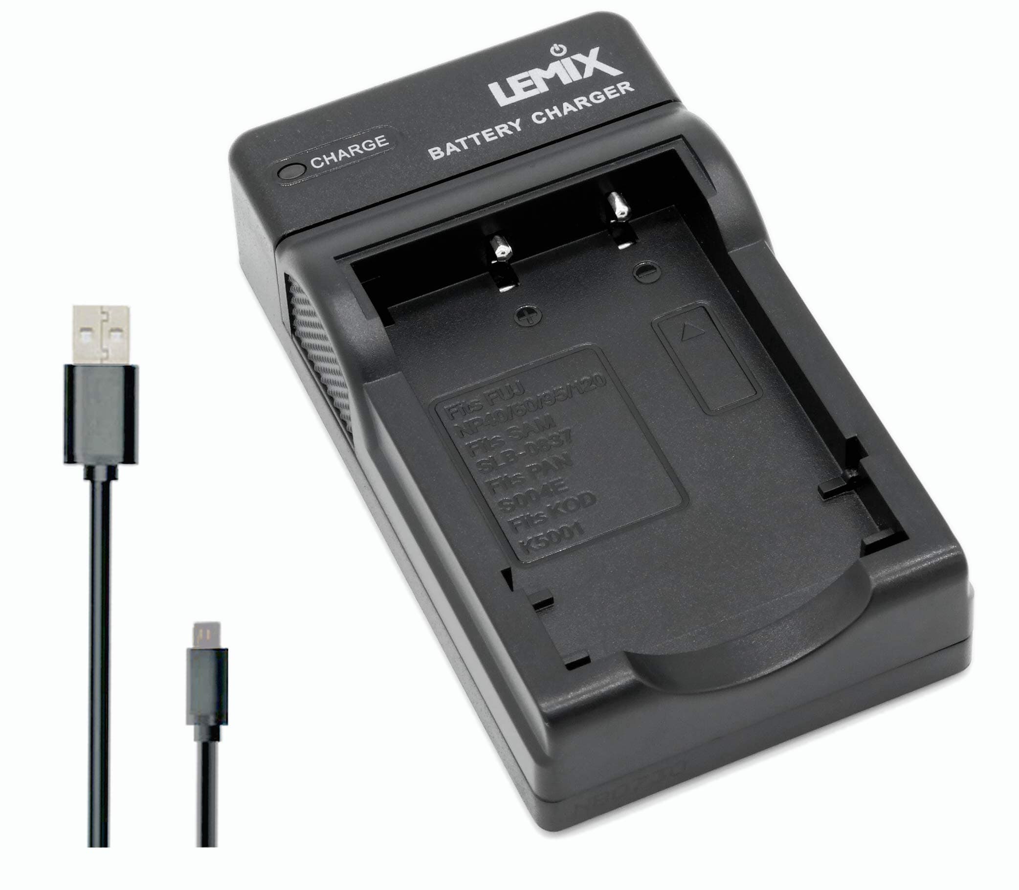 (Fuj-FNP95) Ultra Slim USB Charger compatible with FUJI NP-95 batteries and listed FUJIFILM, OLYMPUS, PANASONIC, PENTAX and RICOH cameras