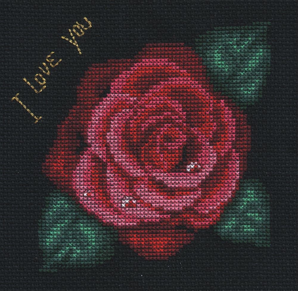 Cross Stitch Kit Rose