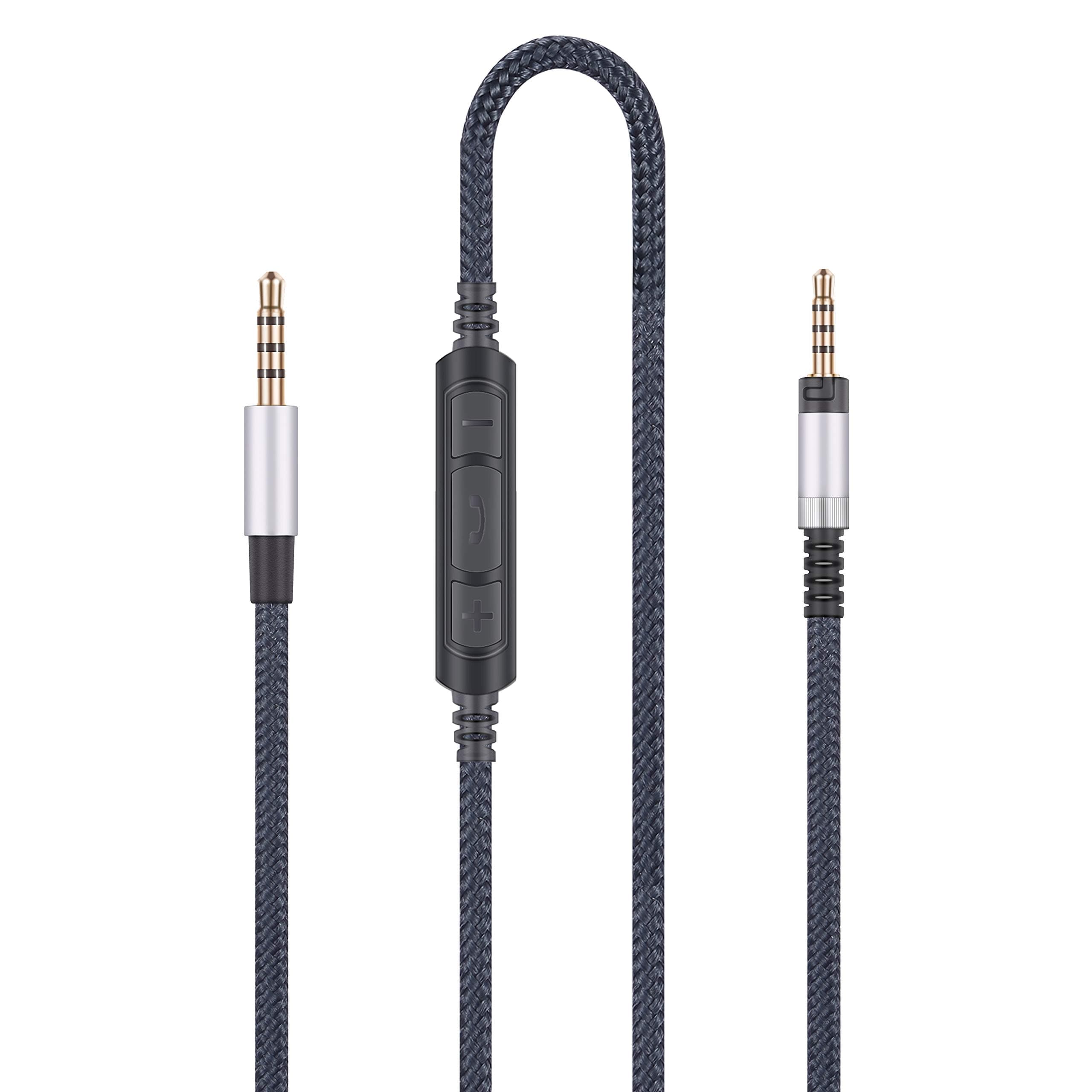 Audio Replacement Cable with in-Line Mic Remote Volume Control Compatible with Sennheiser Momentum, Momentum 2.0, HD1 Headphones, Audio Cord Compatible with Samsung Galaxy Huawei Android