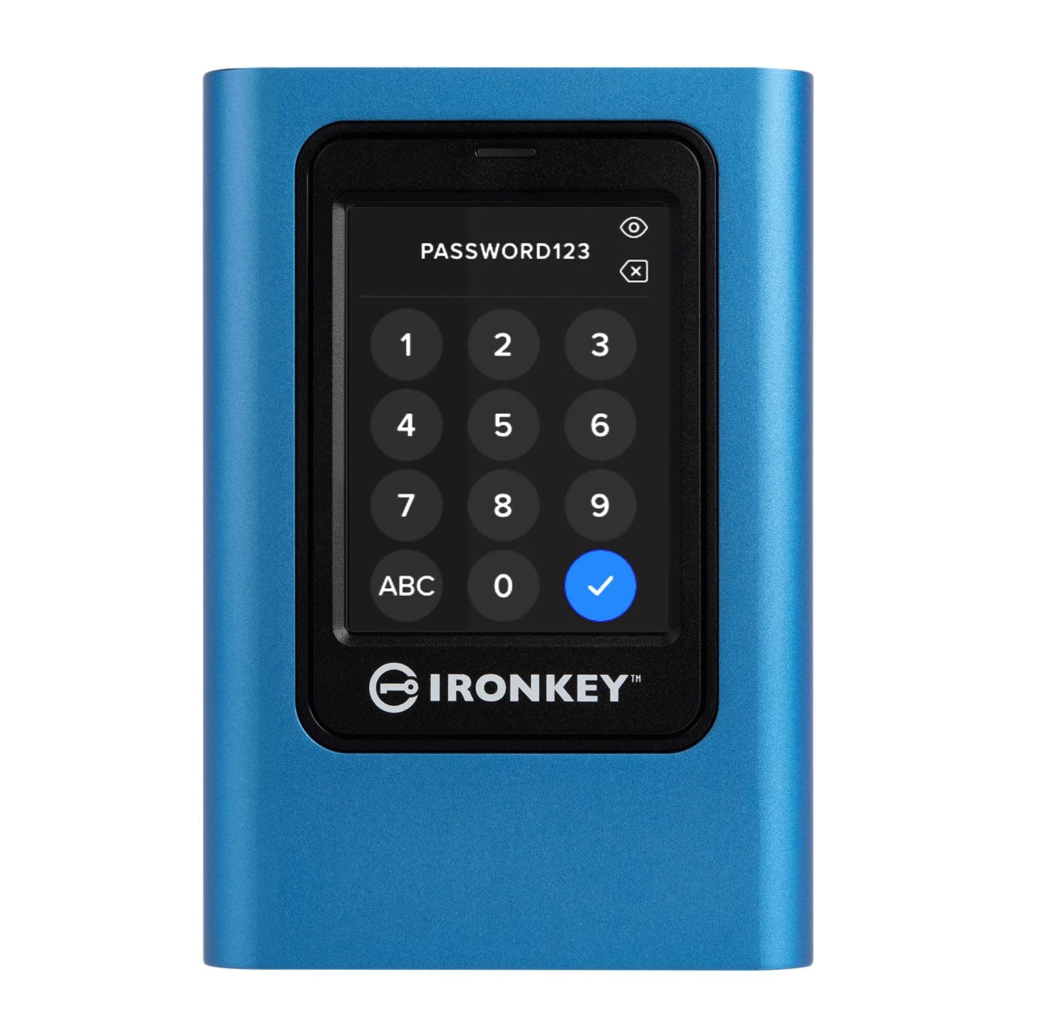 IronKey Vault Privacy 80 1.92TB External SSD | FIPS 197 | XTS-AES 256GB Encrypted | Touch Screen PIN | Secure Data Protection | IKVP80ES/1920G