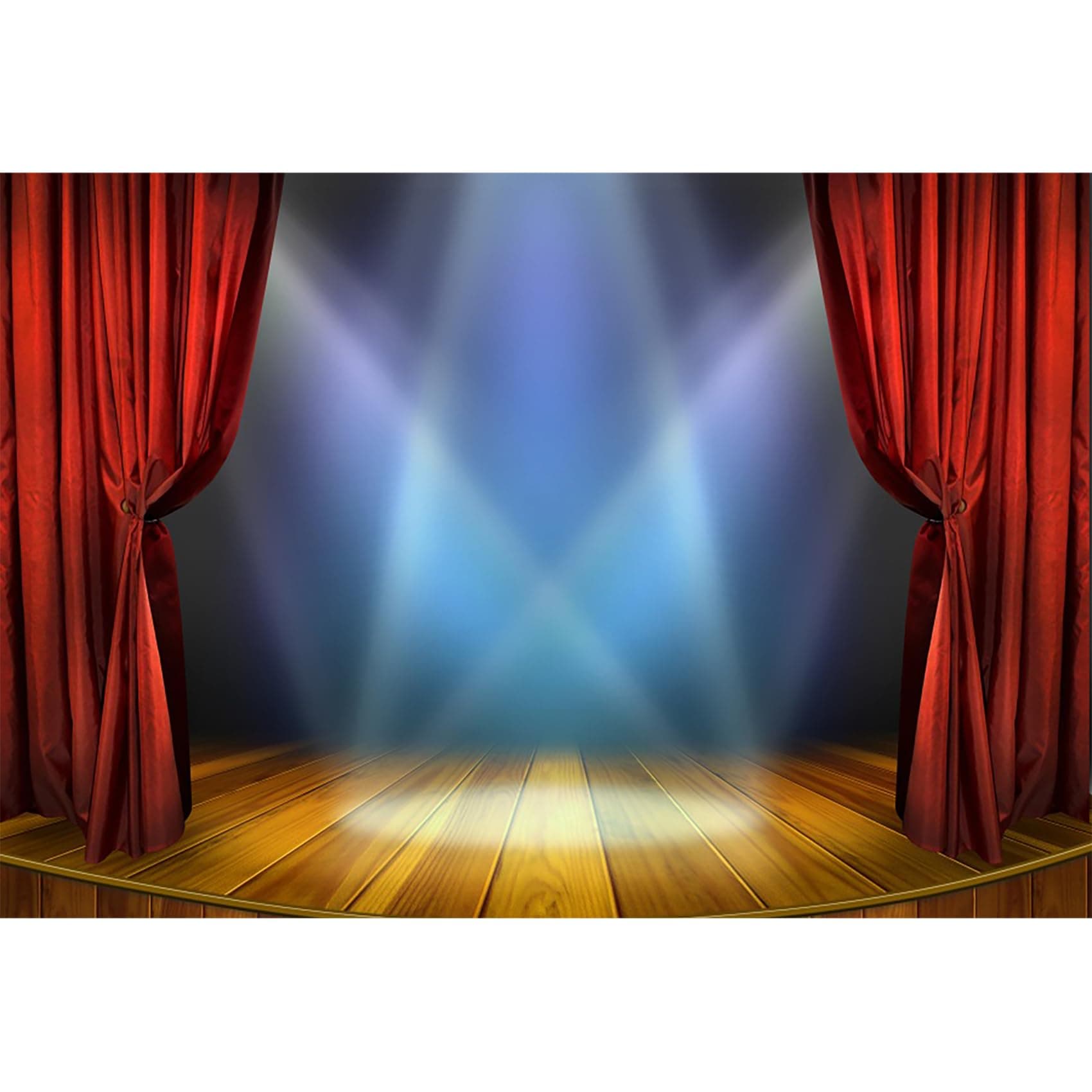 Baocicco 7x5ft Theater Stage Backdrop Red Curtains Backdrop Photography Background Stage Spotlights Wooden Floor Festival Celebration Backdrops Children Baby Adults Portraits Photo Studio Video Props