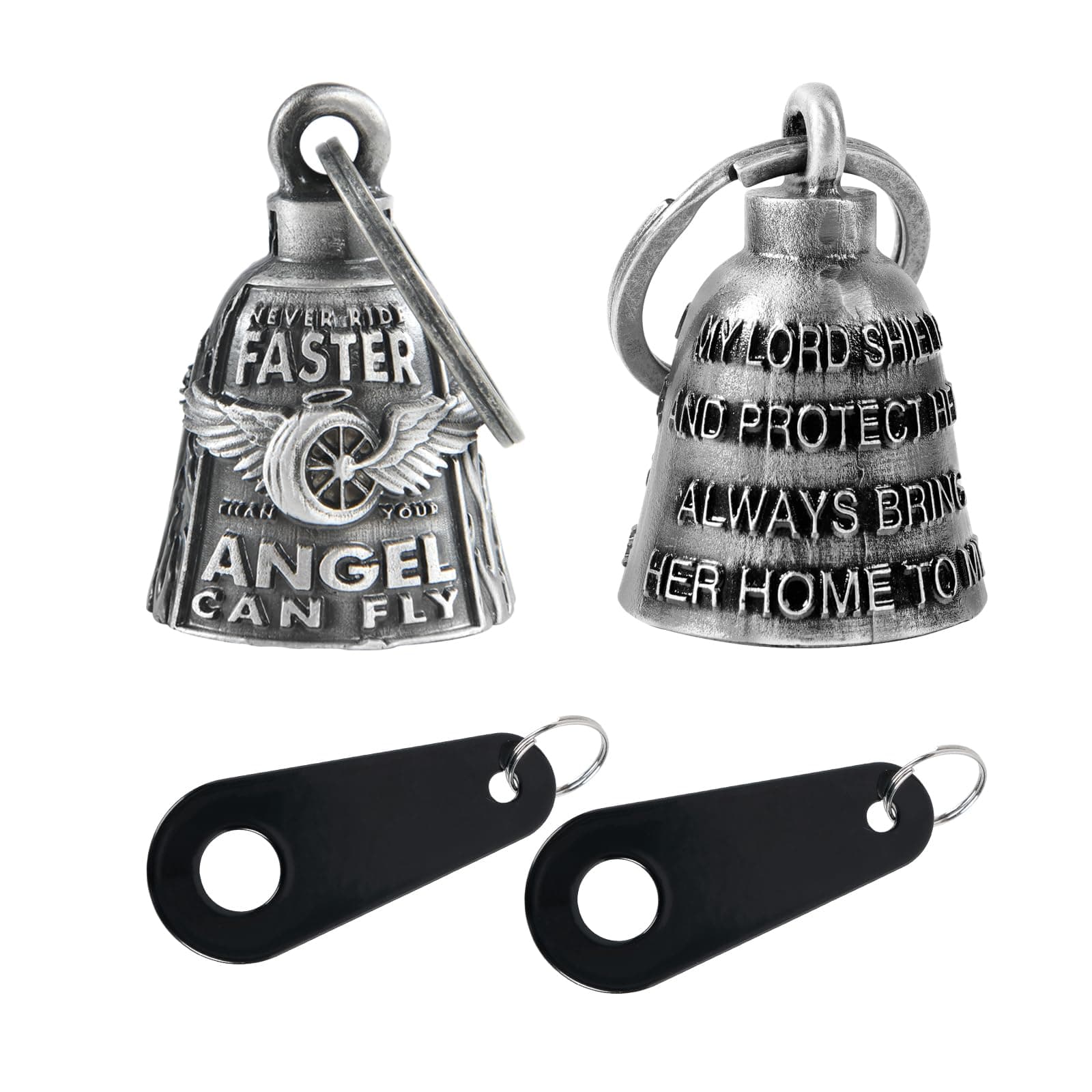 Motorcycle Bells for Bikers Guardian Angel Gremlin Bells for Motorcycle Rider Key Chain for Luck