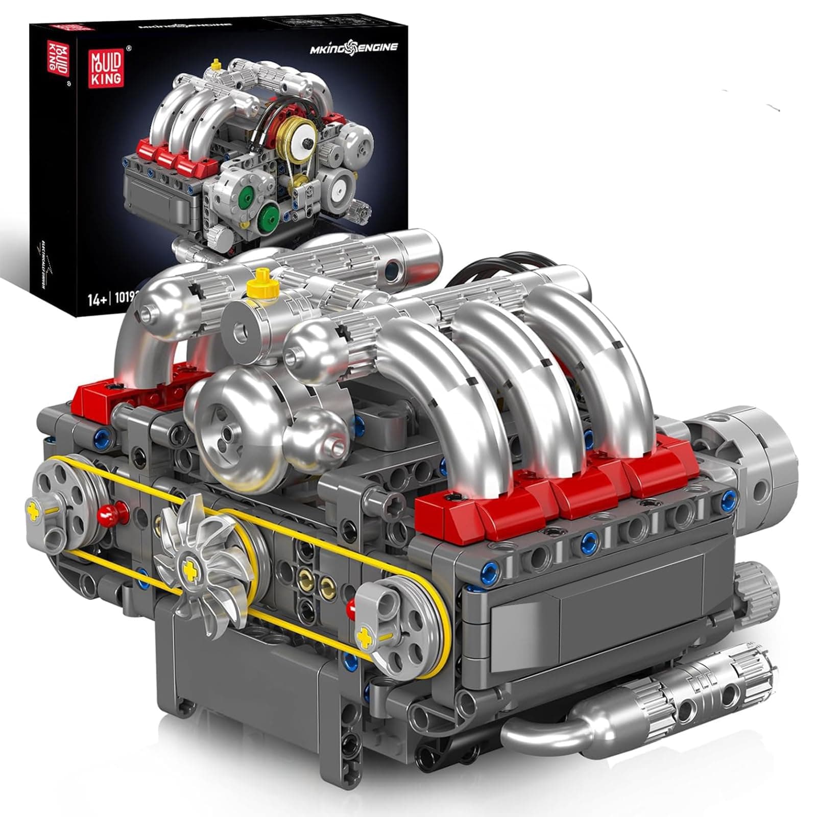 10193 Boxer Engine Building Blocks Sets, Engine Model kit That Run, Build Your Own Mini Engine, STEM Model Building Engineering Toys for Adults/14+ (609+PCS)