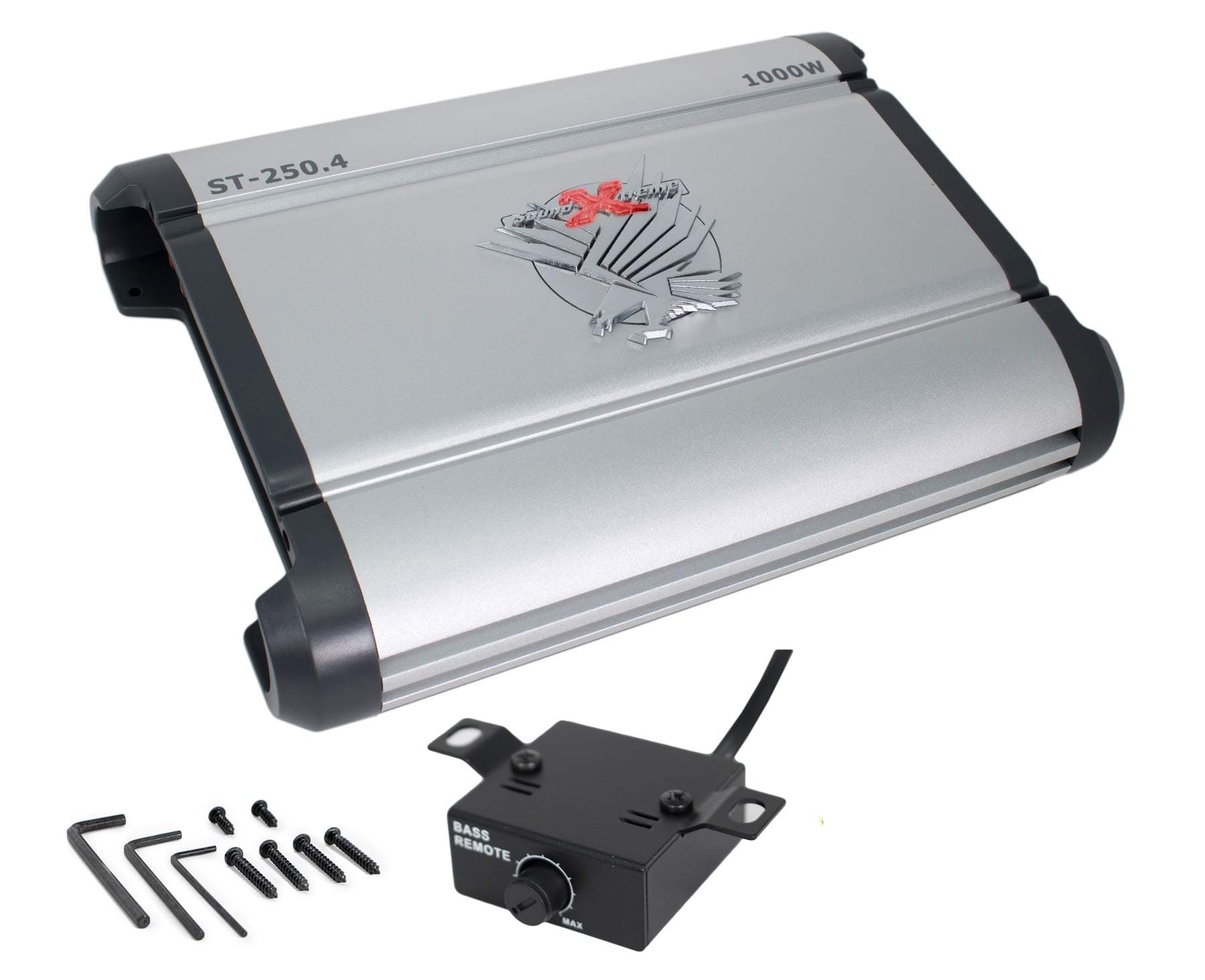 ST-250.4 Four Channel Amplifier 2 Ohm Stable 1000W w/ Remote Subwoofer Level Control