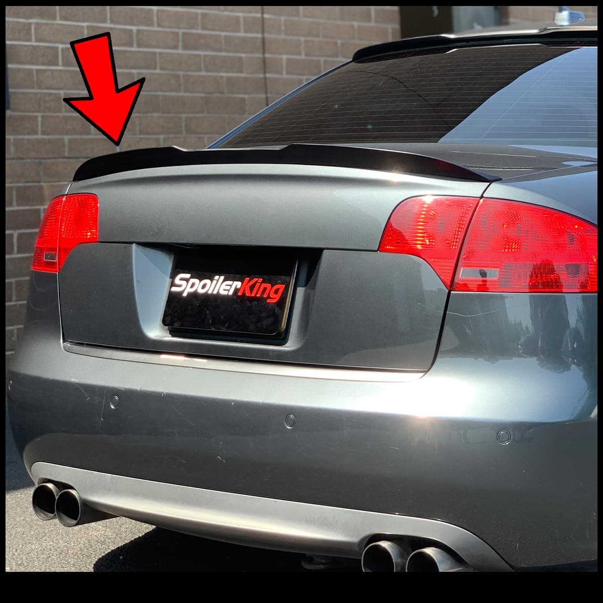 SpoilerKing Trunk Lip Spoiler with Center Cut (284GC) Compatible with A4 2006-2008