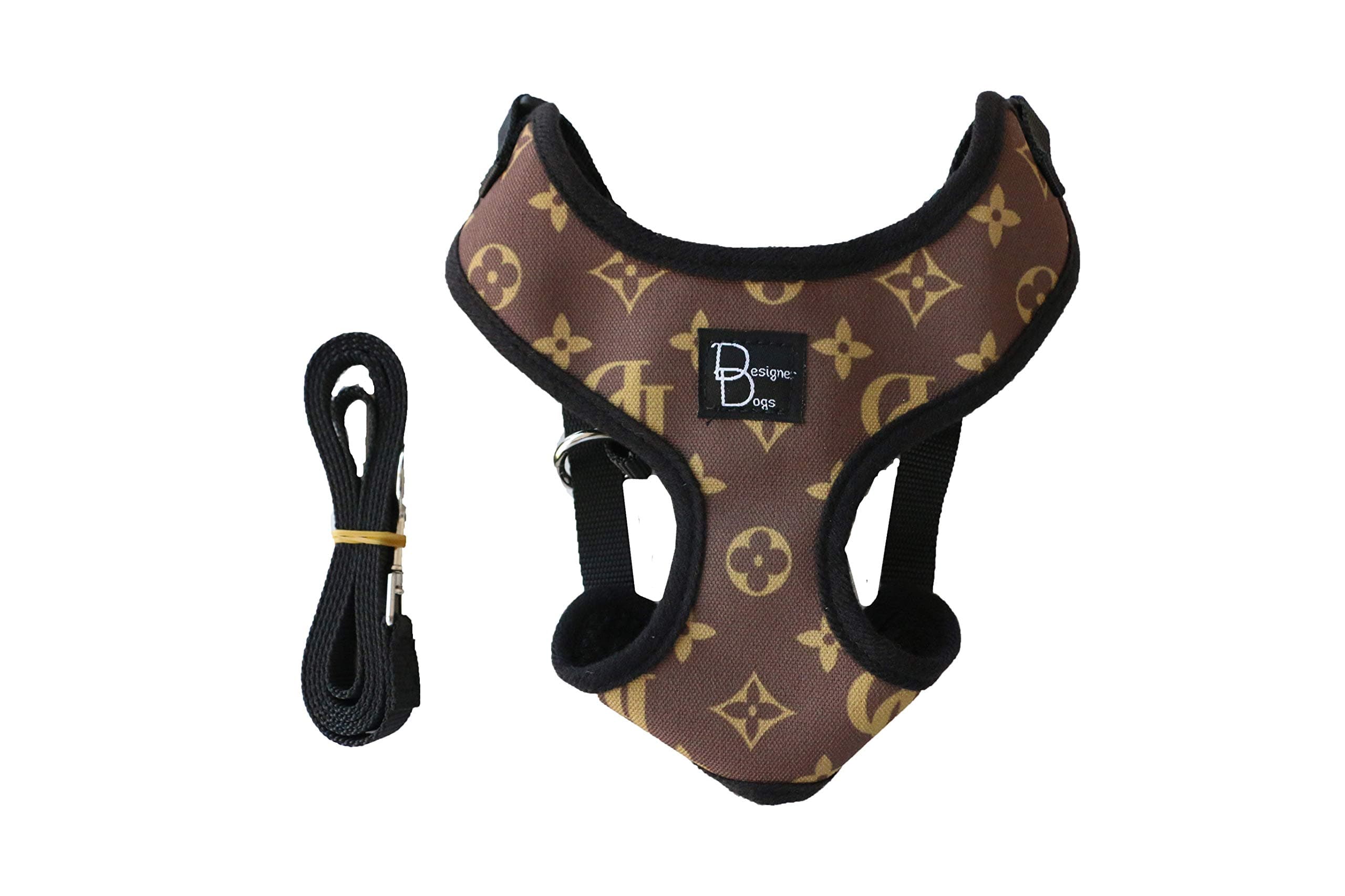 Designer Dogs Custom Adjustable Mesh Harness + Leash | Best Vest Harness for Small/Medium Breed Dogs