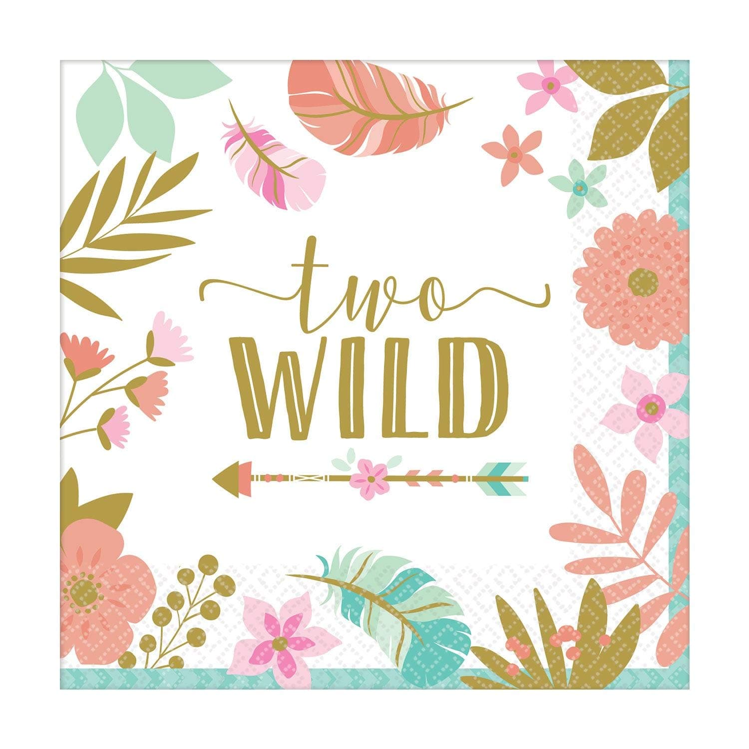 Happy Birthday 'Boho Girl' 2nd Birthday Lunch Napkins (16ct)