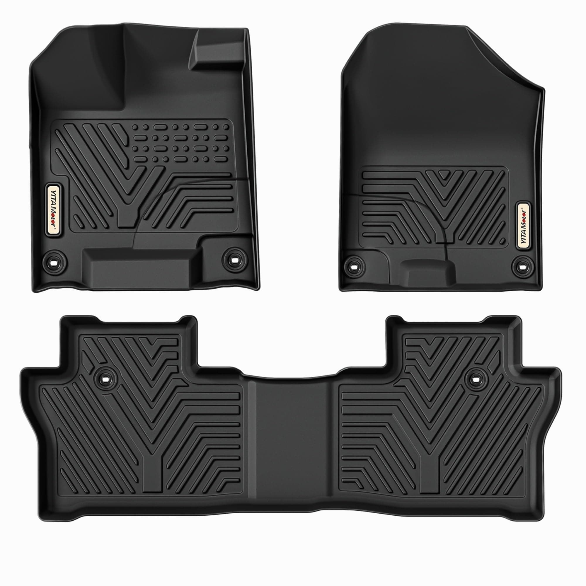 YITAMOTOR Floor Mats Compatible with Honda Pilot, Custom Fit Floor Liners for 2016-2022 Honda Pilot, 1st & 2nd Row All Weather Protection
